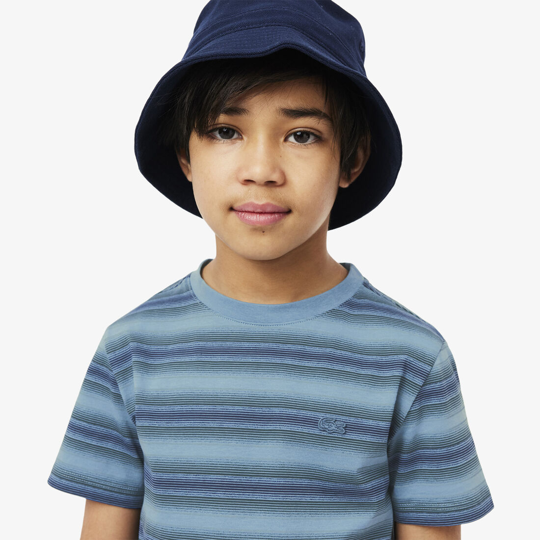 Striped Print Cotton T-shirt Striped Print Cotton T-shirt