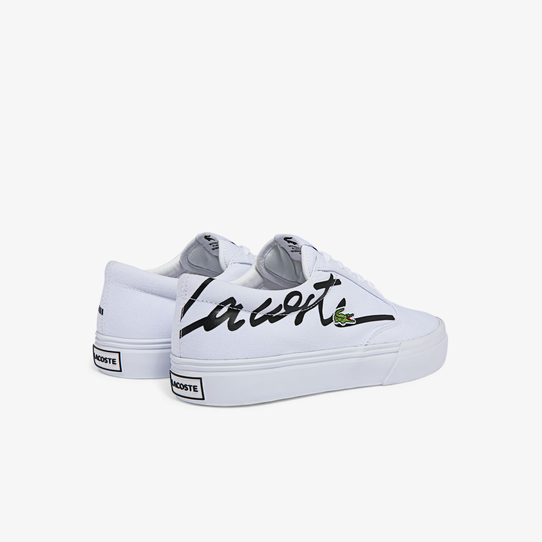 Men's Jump Serve Lace Canvas Logo Signature Trainers lacoste men s jump serve lace canvas logo signature trainers
