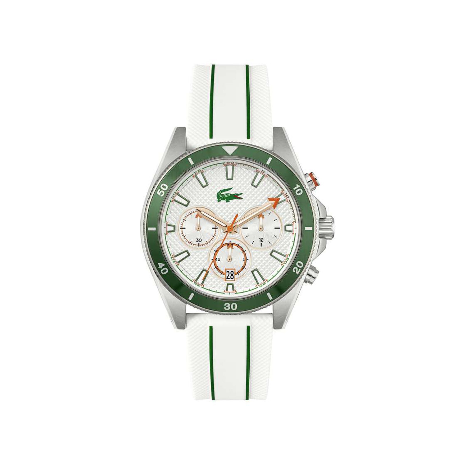 Men's White Silicone Strap Watch
