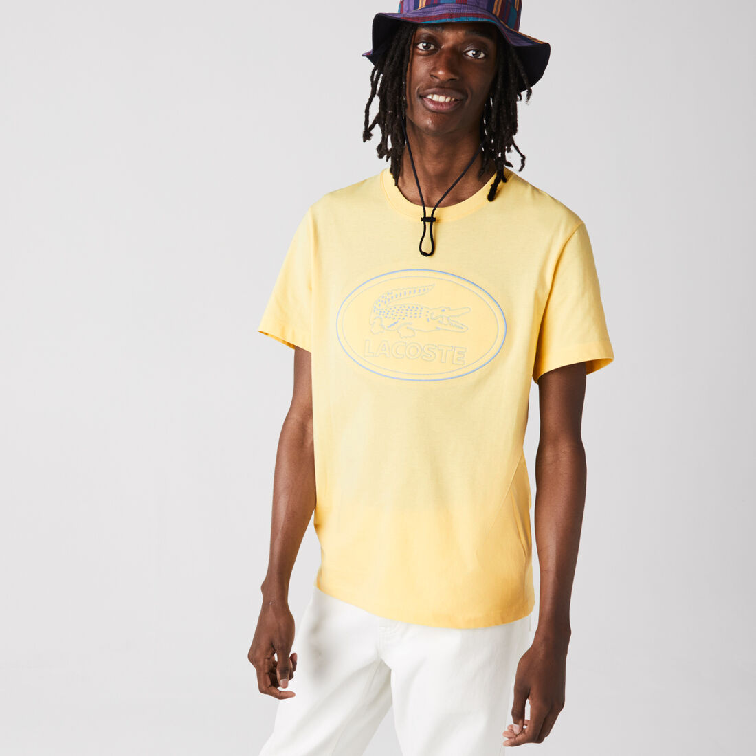 تي شيرت قطن بفتحة رقبة مستديرة للرجال والشعار المطرز تي شيرت قطن بفتحة رقبة مستديرة للرجال والشعار المطرز