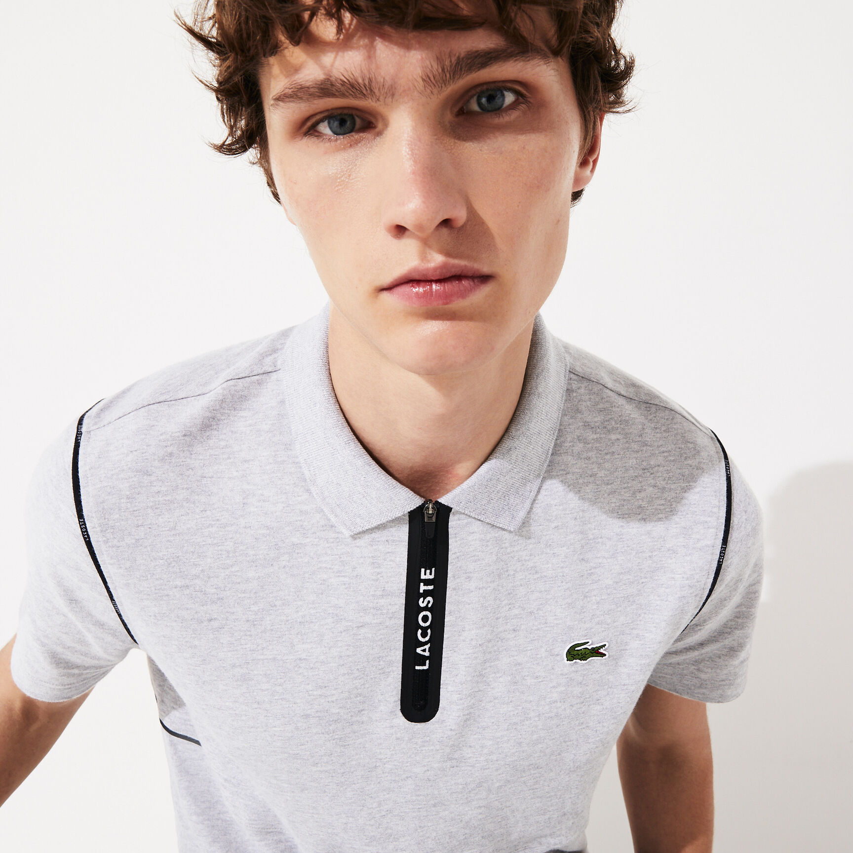 Men's Lacoste SPORT Ultra Soft Cotton Zip Polo Shirt Men's Lacoste SPORT Ultra Soft Cotton Zip Polo Shirt