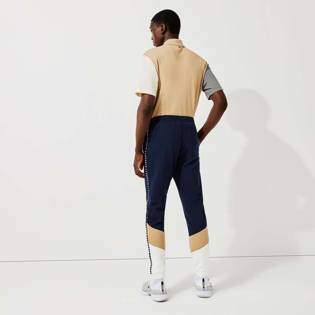 Men's Signature Striped Colorblock Fleece Jogging Pants Men's Signature Striped Colorblock Fleece Jogging Pants