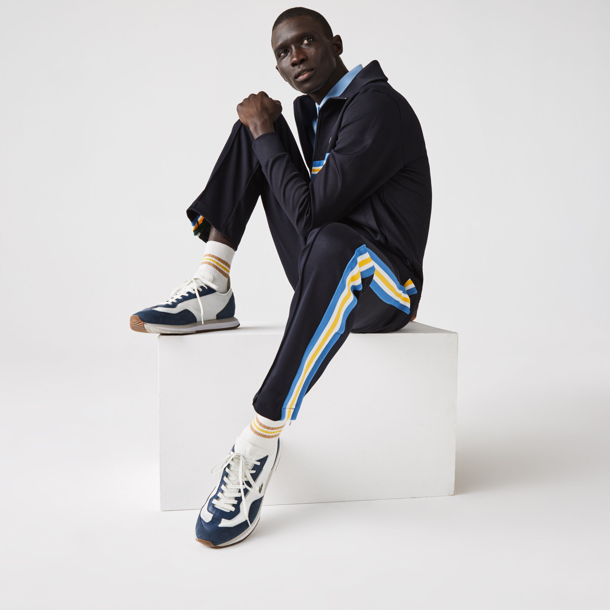 lacoste textile trainers