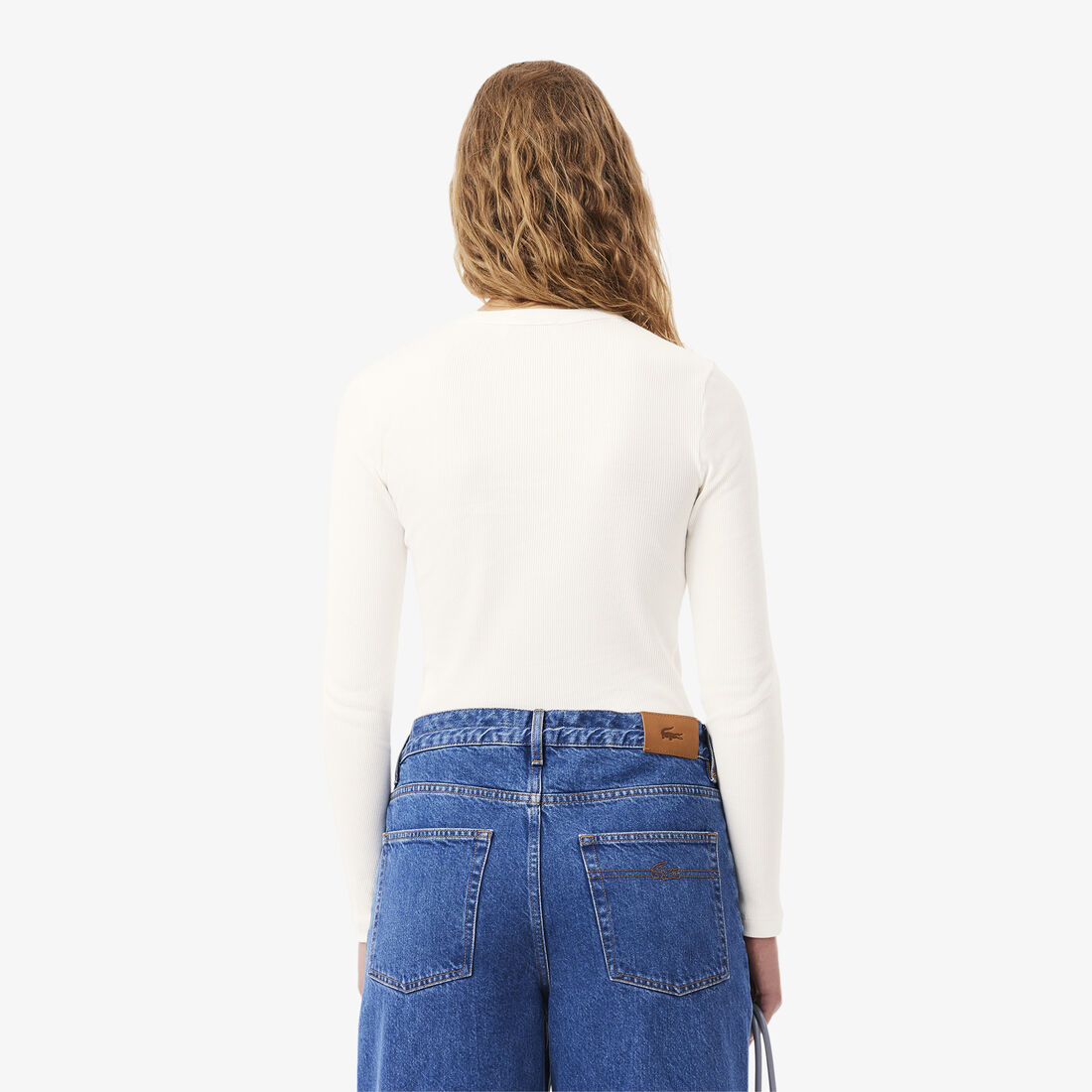 Long Sleeved Ribbed Cotton T-shirt Long Sleeved Ribbed Cotton T-shirt