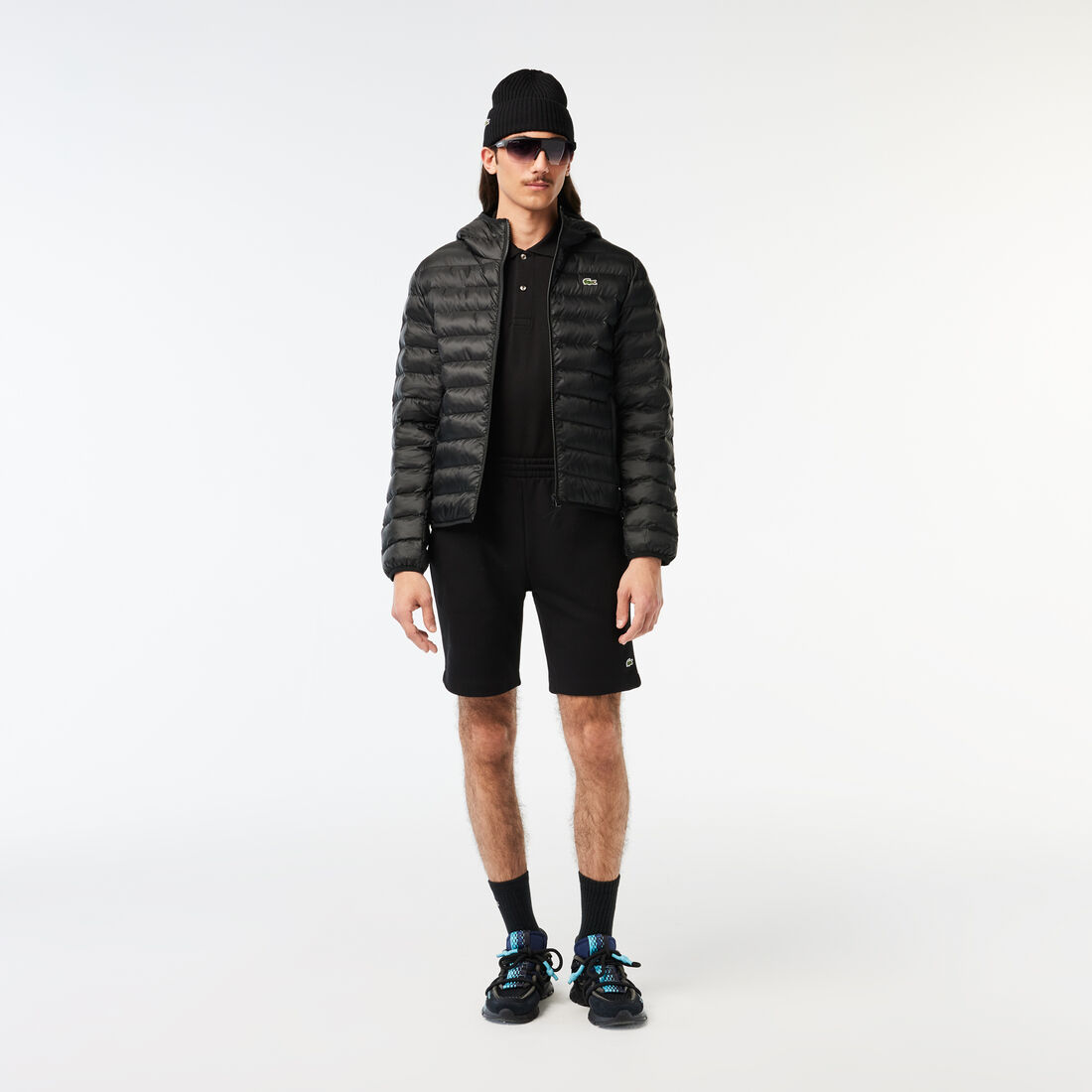 Men's Lacoste Quilted Hooded Short Jacket Men's Lacoste Quilted Hooded Short Jacket