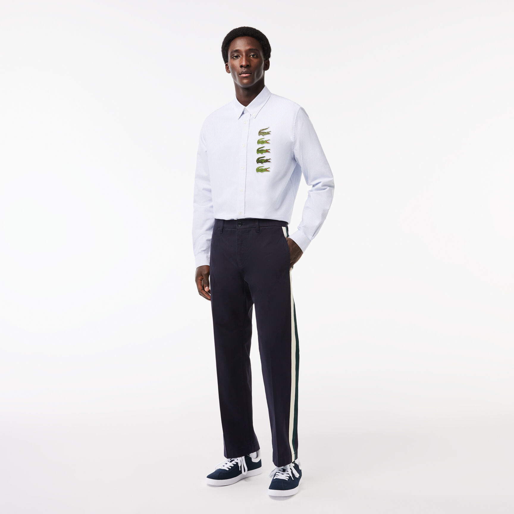 Straight Fit Contrast Stripe Chinos Straight Fit Contrast Stripe Chinos