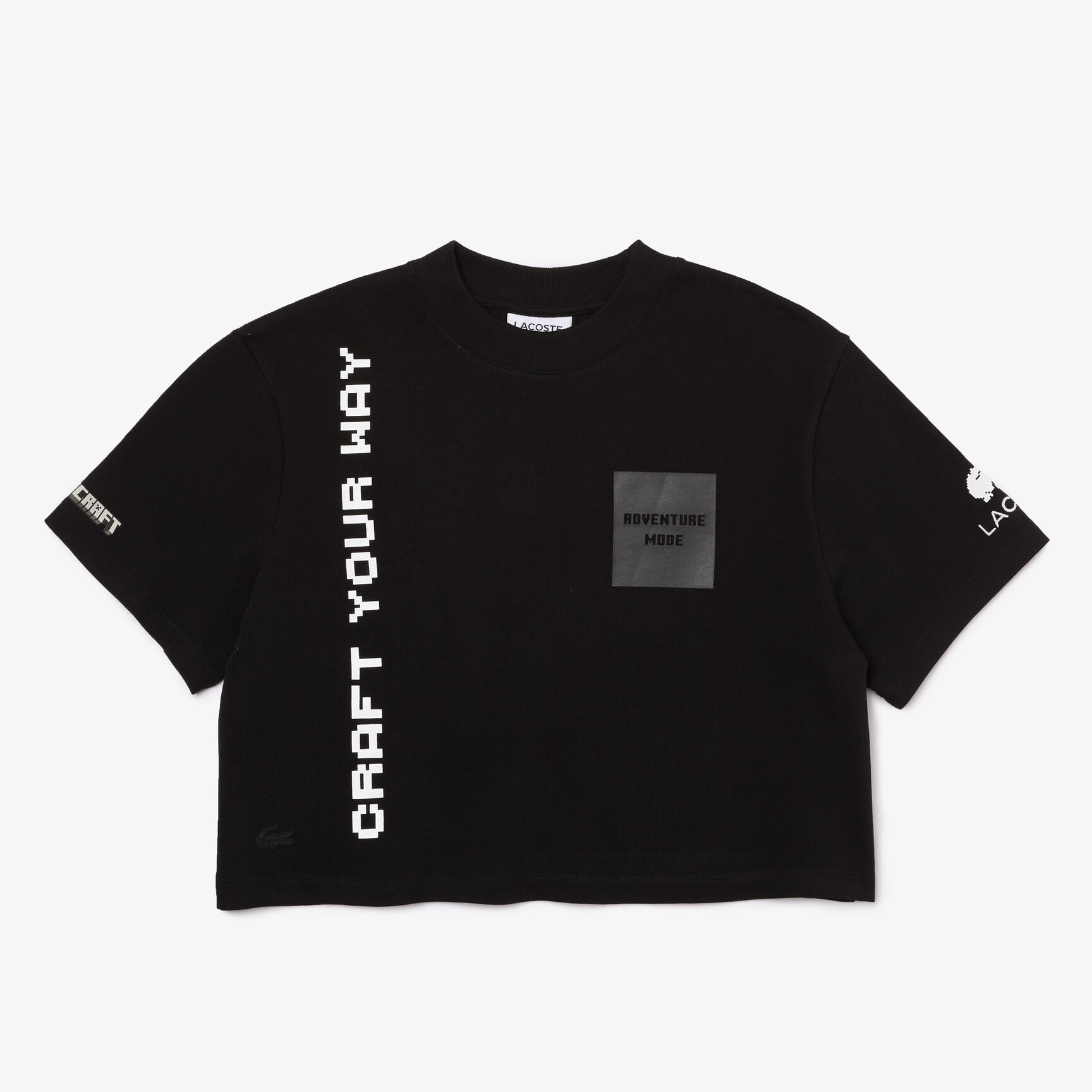 تيشيرت قطن عضوي قصير للنساء مجموعة Lacoste L!VE x Minecraft