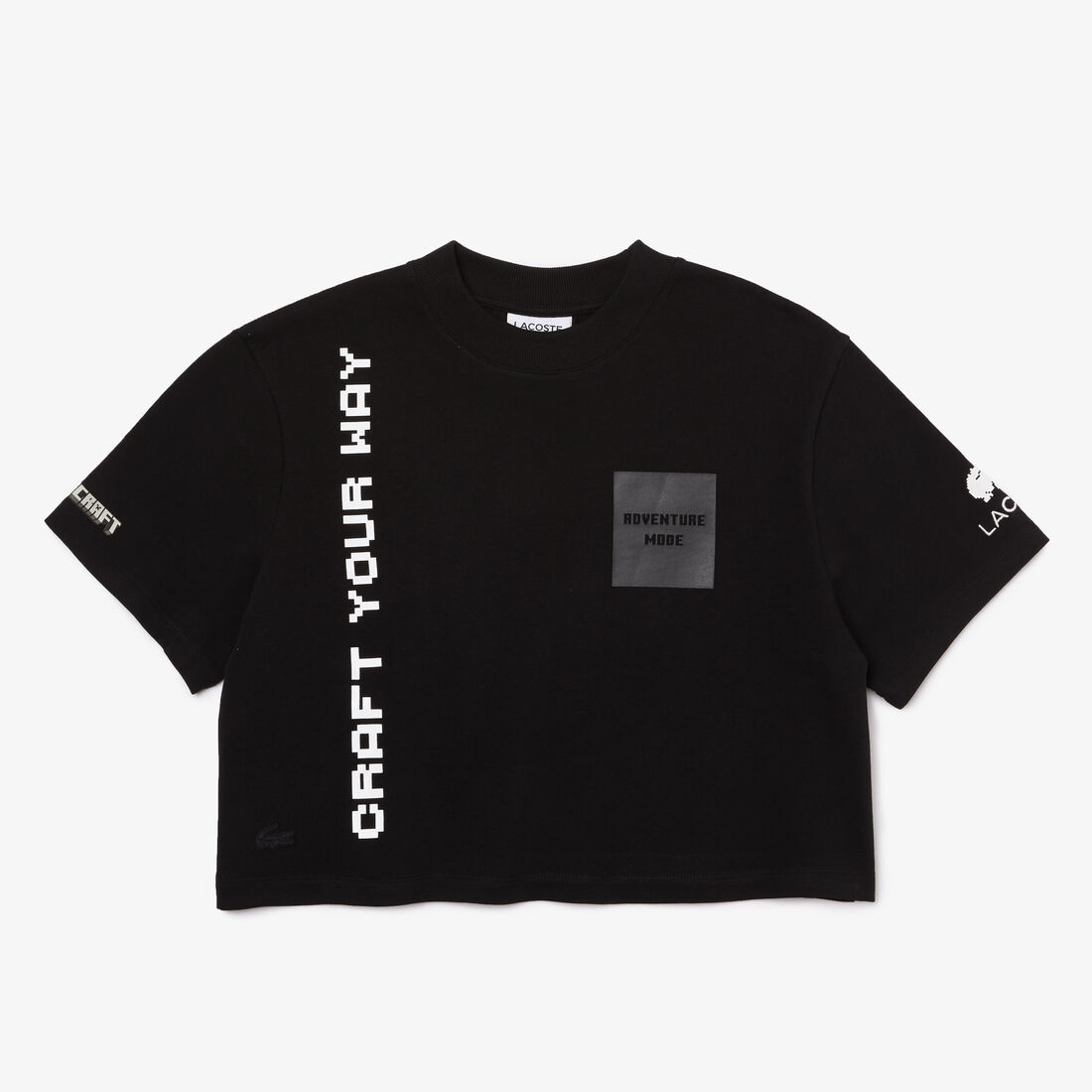 تيشيرت قطن عضوي قصير للنساء مجموعة Lacoste L!VE x Minecraft تيشيرت قطن عضوي قصير للنساء مجموعة Lacoste L!VE x Minecraft