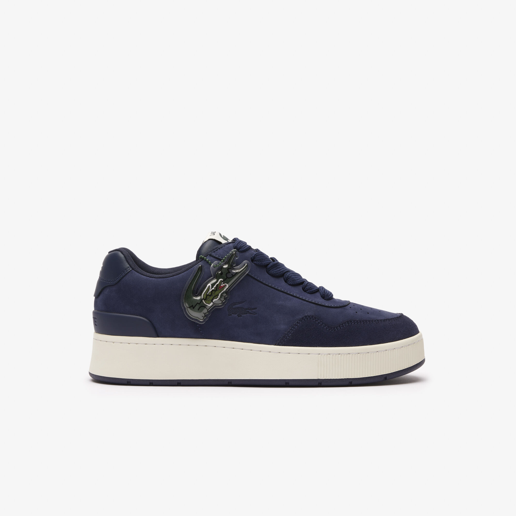Lacoste black leather trainers deals