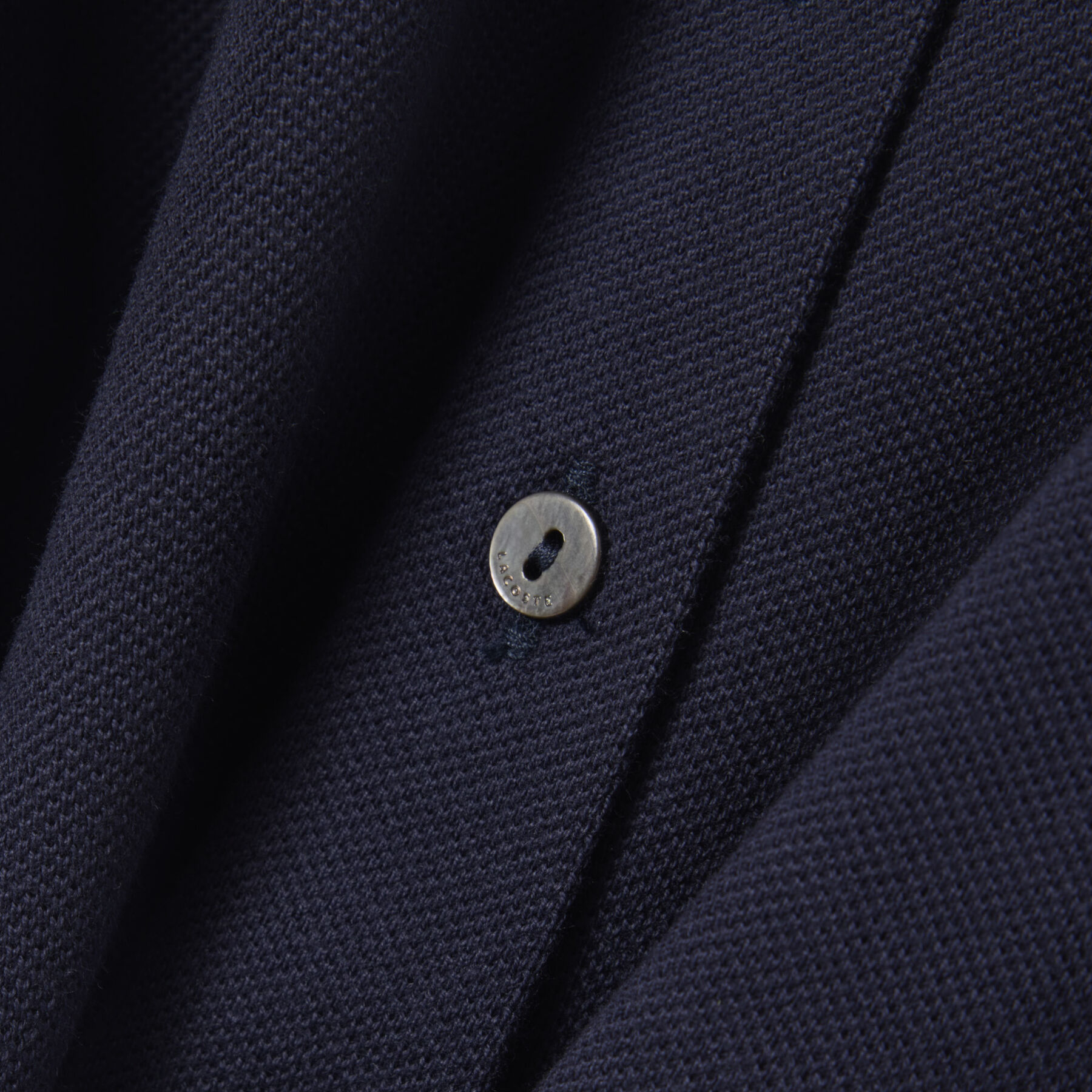 Flared Badge Accent Petit Pique Dress