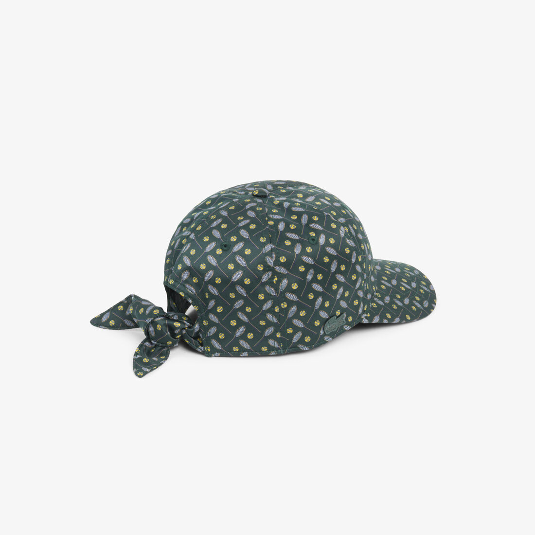lacoste tie accent satin cap