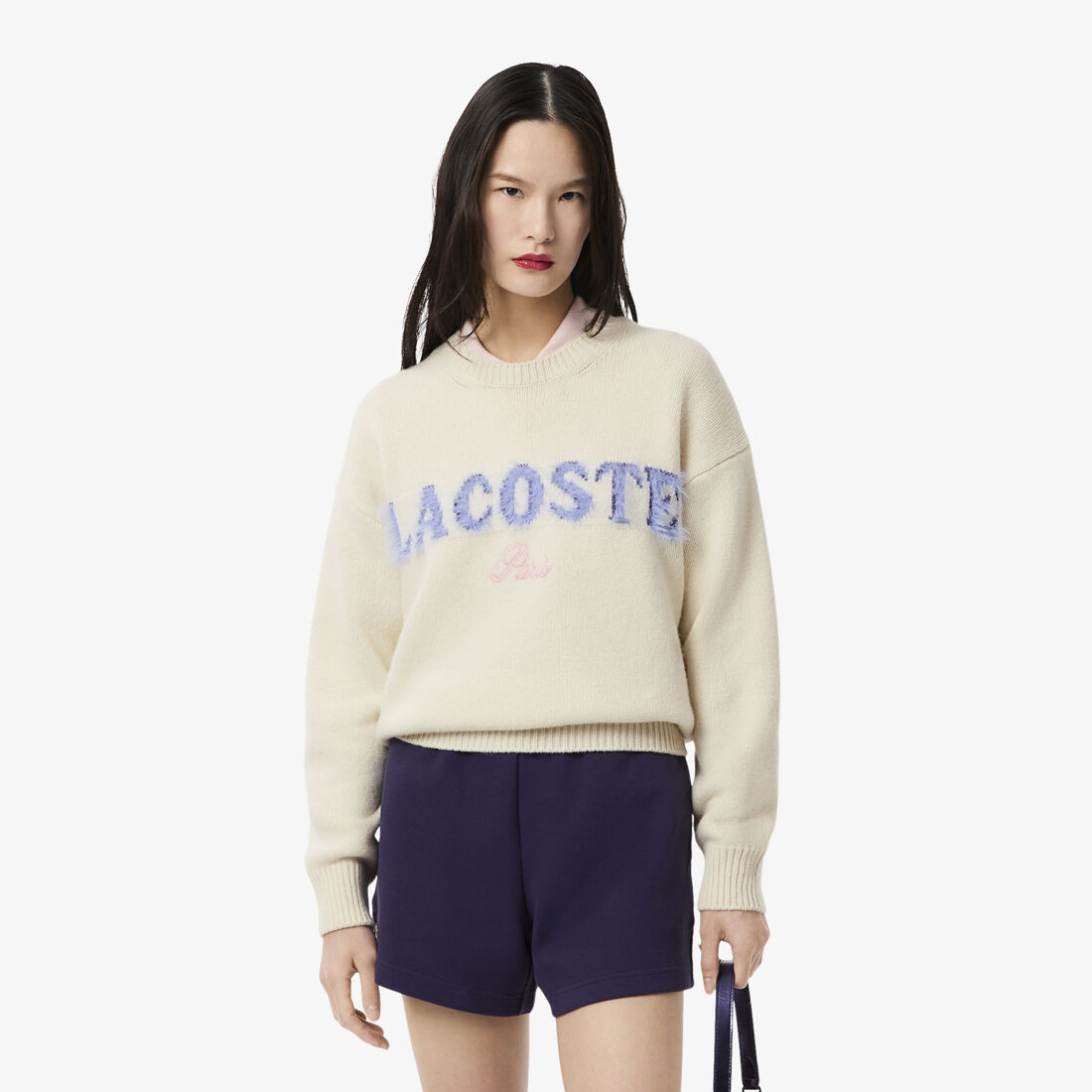 سترة صوفية إنتارسيا ممشطة بشعار الماركة