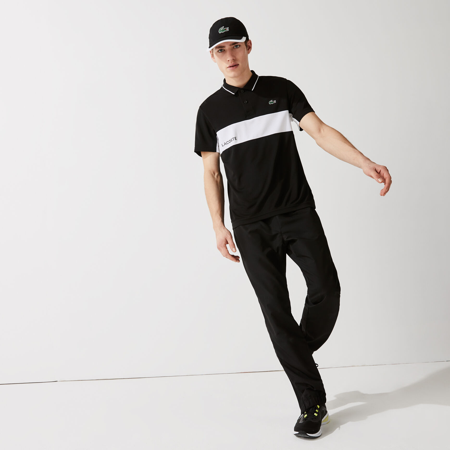 Men&rsquo;s Lacoste SPORT Colourblock Breathable Resistant Polo Shirt