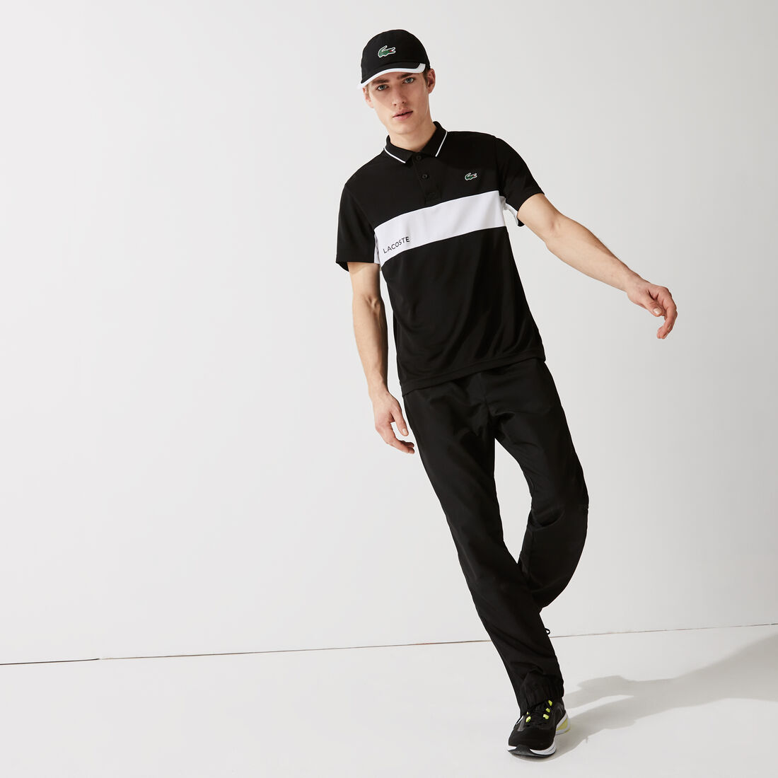 Men’s Lacoste SPORT Colourblock Breathable Resistant Polo Shirt Men’s Lacoste SPORT Colourblock Breathable Resistant Polo Shirt