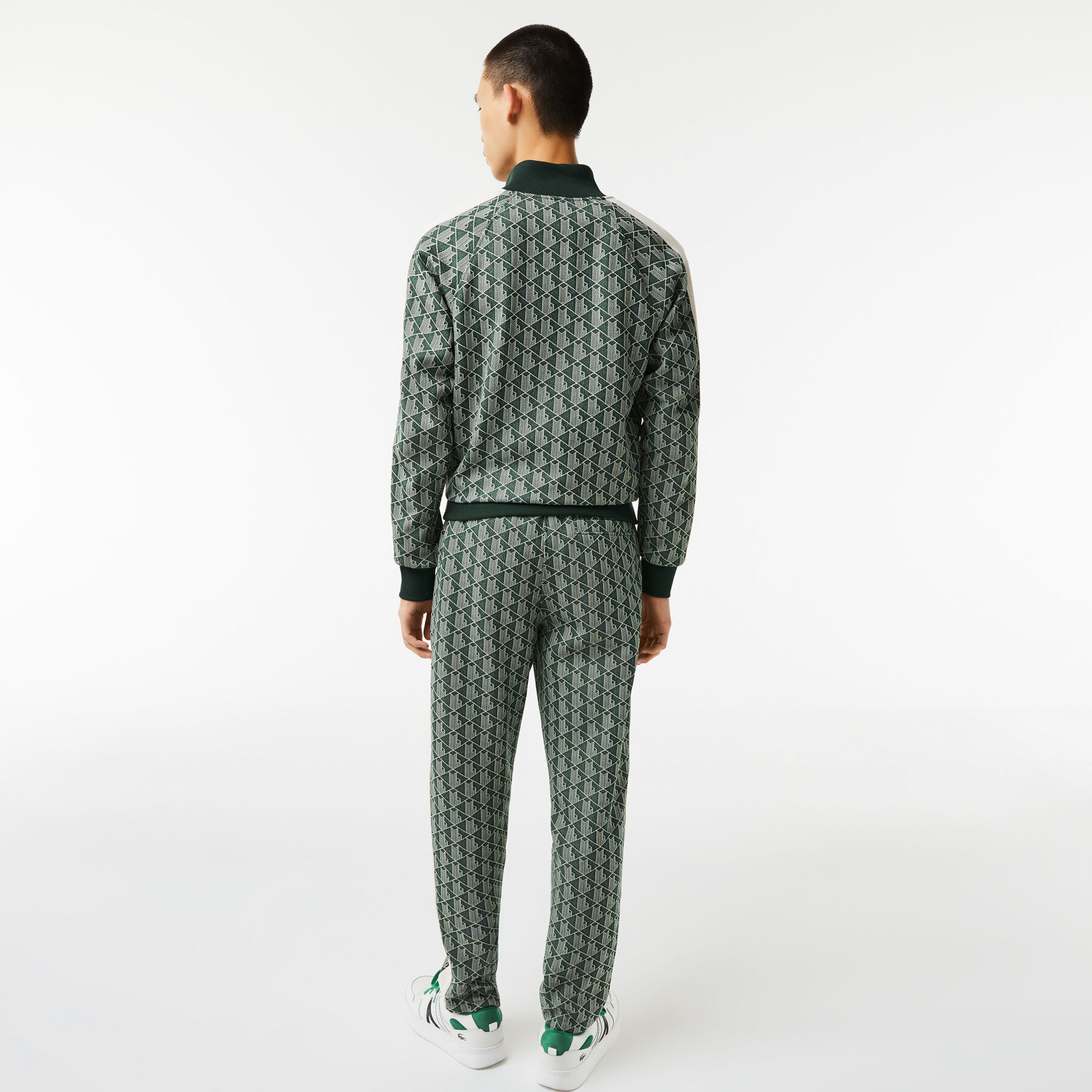men s lacoste monogram print trackpants