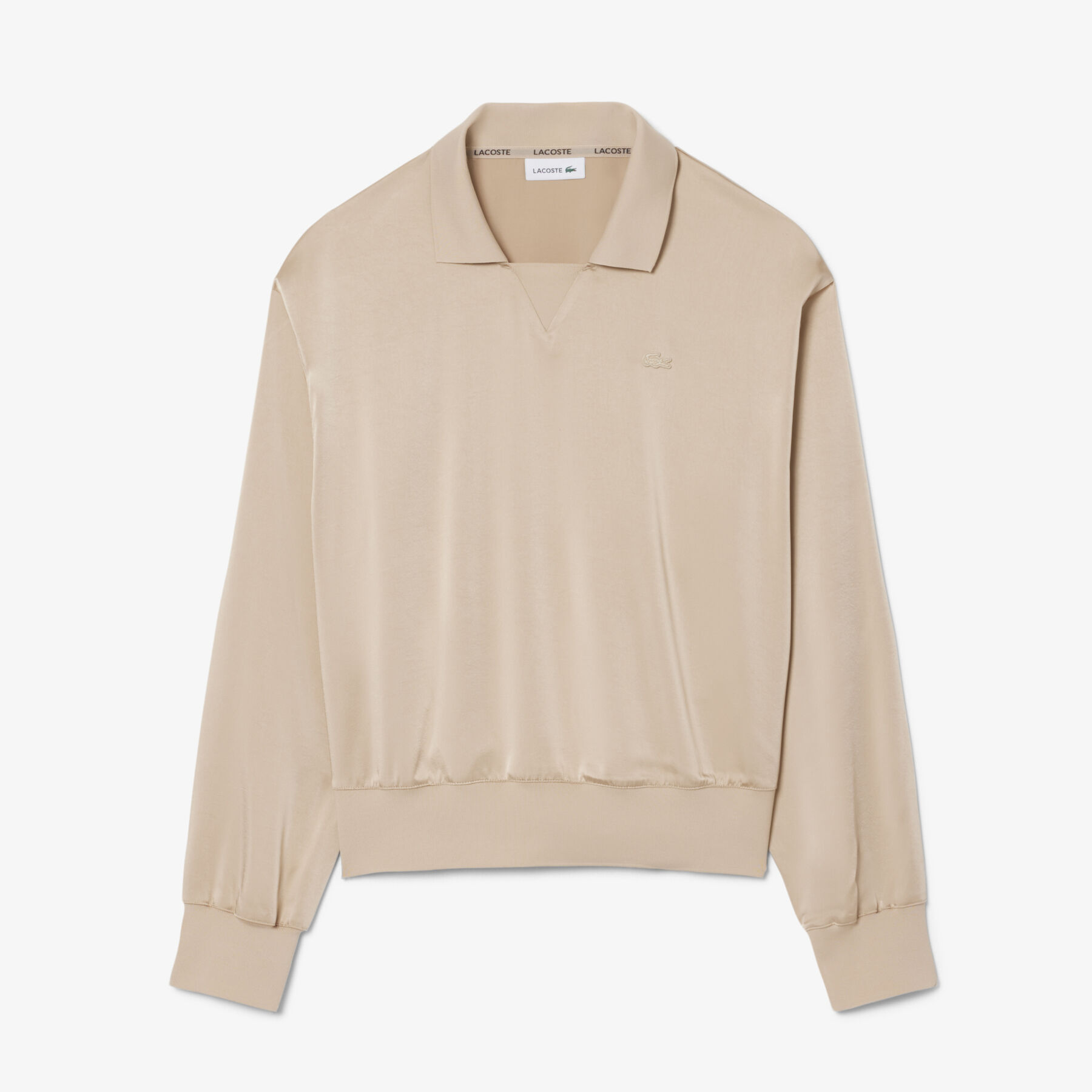Relaxed Fit Satin Polo Shirt lacoste relaxed fit satin polo shirt