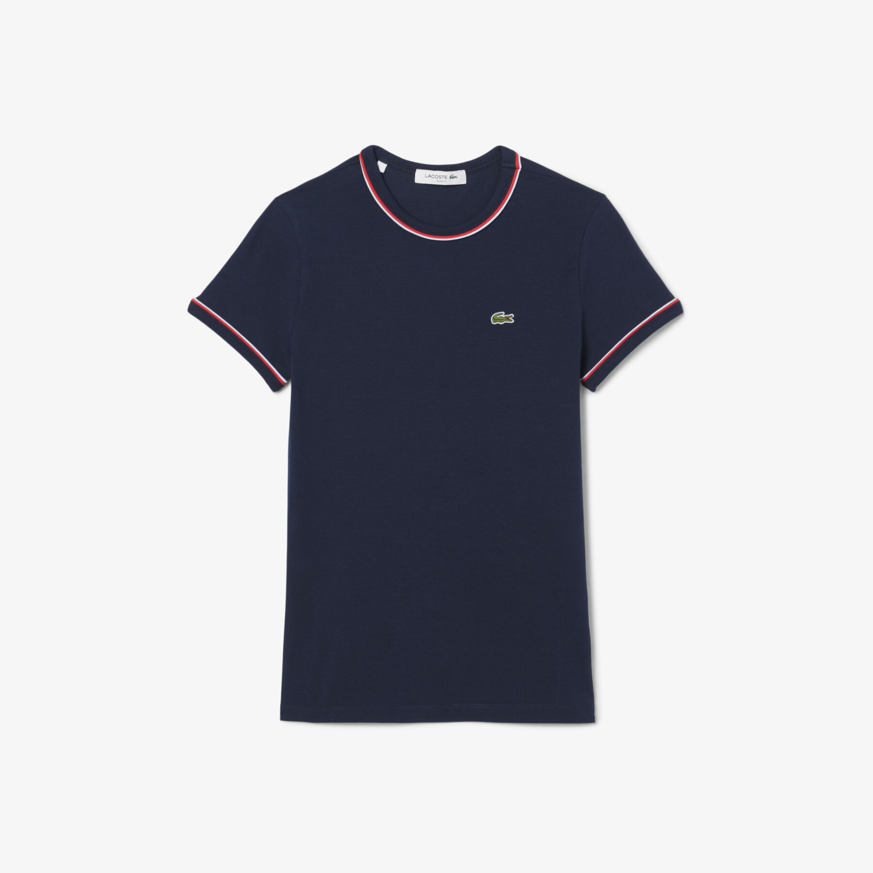 lacoste contrast accent jersey t shirt