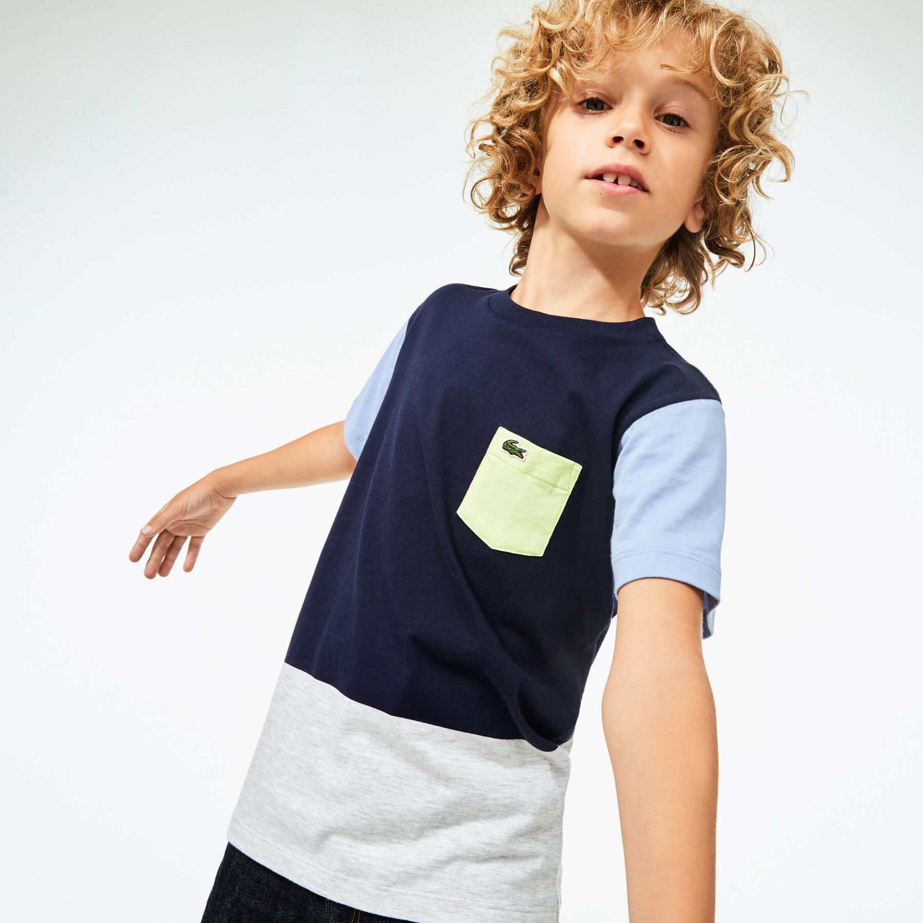 Boy’s Cotton Colourblock T-shirt lacoste boy s cotton colourblock t shirt