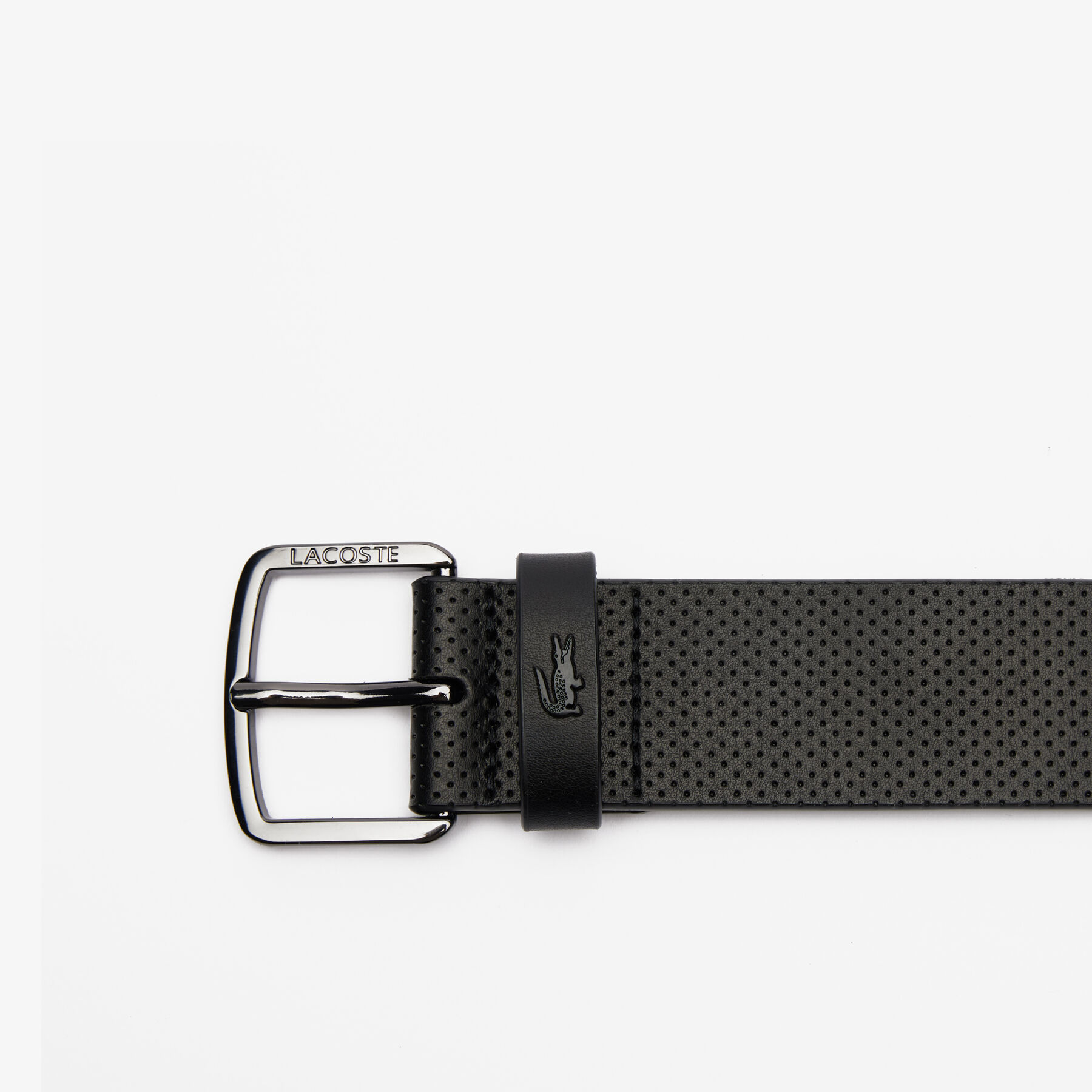Perforated Leather Belt lacoste perforated leather belt