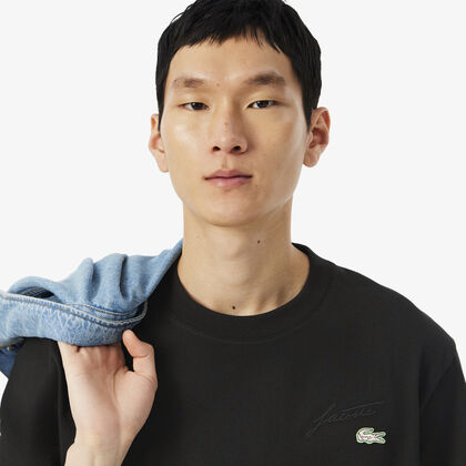 تي شيرت جيرسي ثقيل مطرز بشعار الماركة