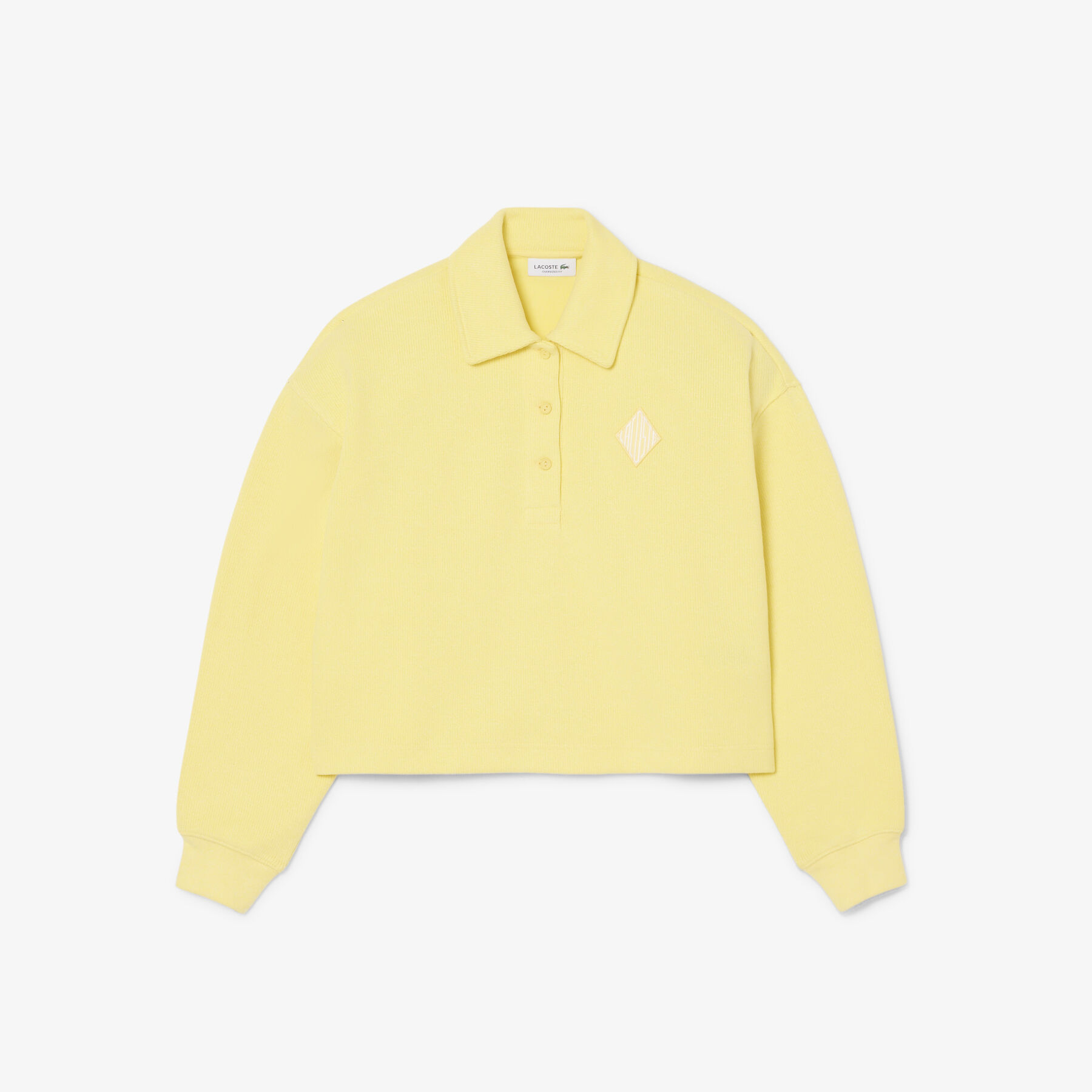 Oversized Ribbed Polo Sweatshirt