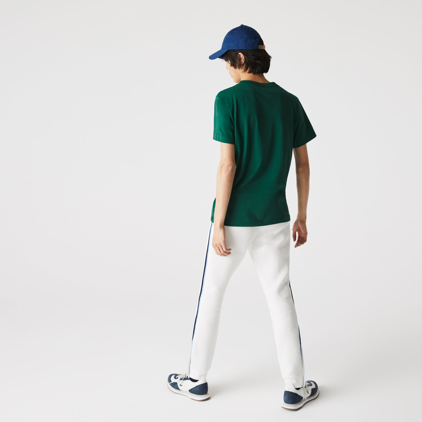 تي شيرت مسامي للرجال مع طباعة رسومية مجموعة Lacoste SPORT