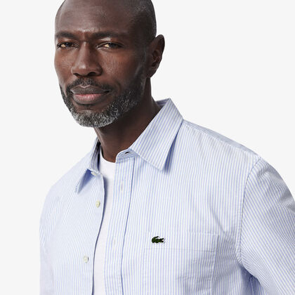 قميص أكسفورد بقصّة عادية وأكمام قصيرة