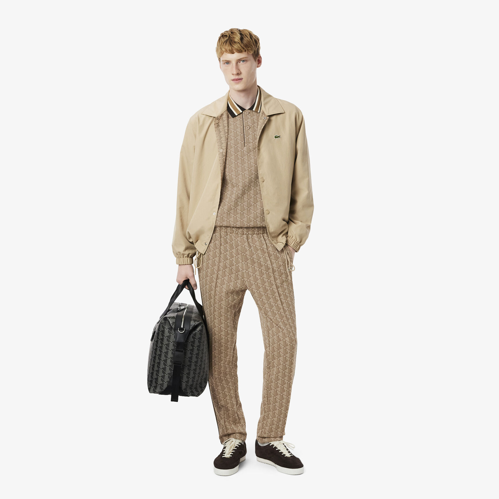 Classic Fit Monogram Jacquard Polo Shirt