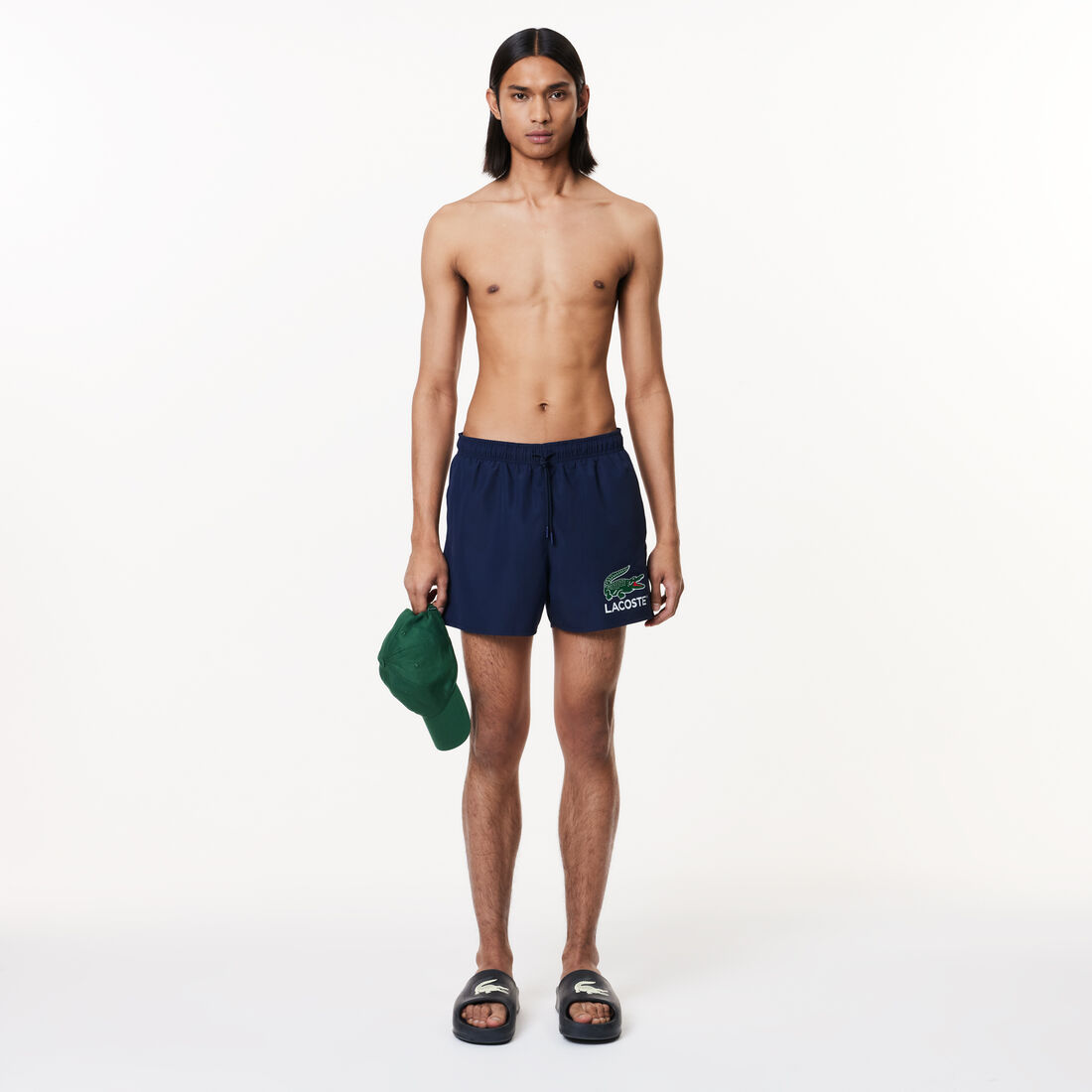 Croc Print Swim Trunks