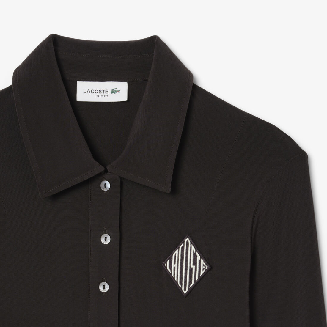 فستان بولو ضيق مزين بشعار الماركة فستان بولو ضيق مزين بشعار الماركة