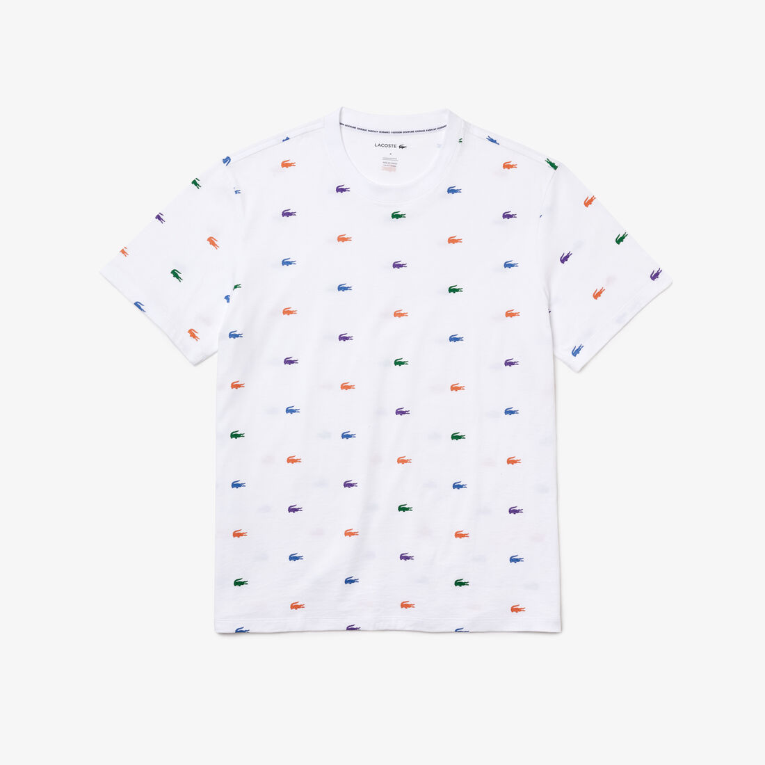 Men's Crocodile Print Crew Neck Cotton Indoor T-Shirt Men's Crocodile Print Crew Neck Cotton Indoor T-Shirt