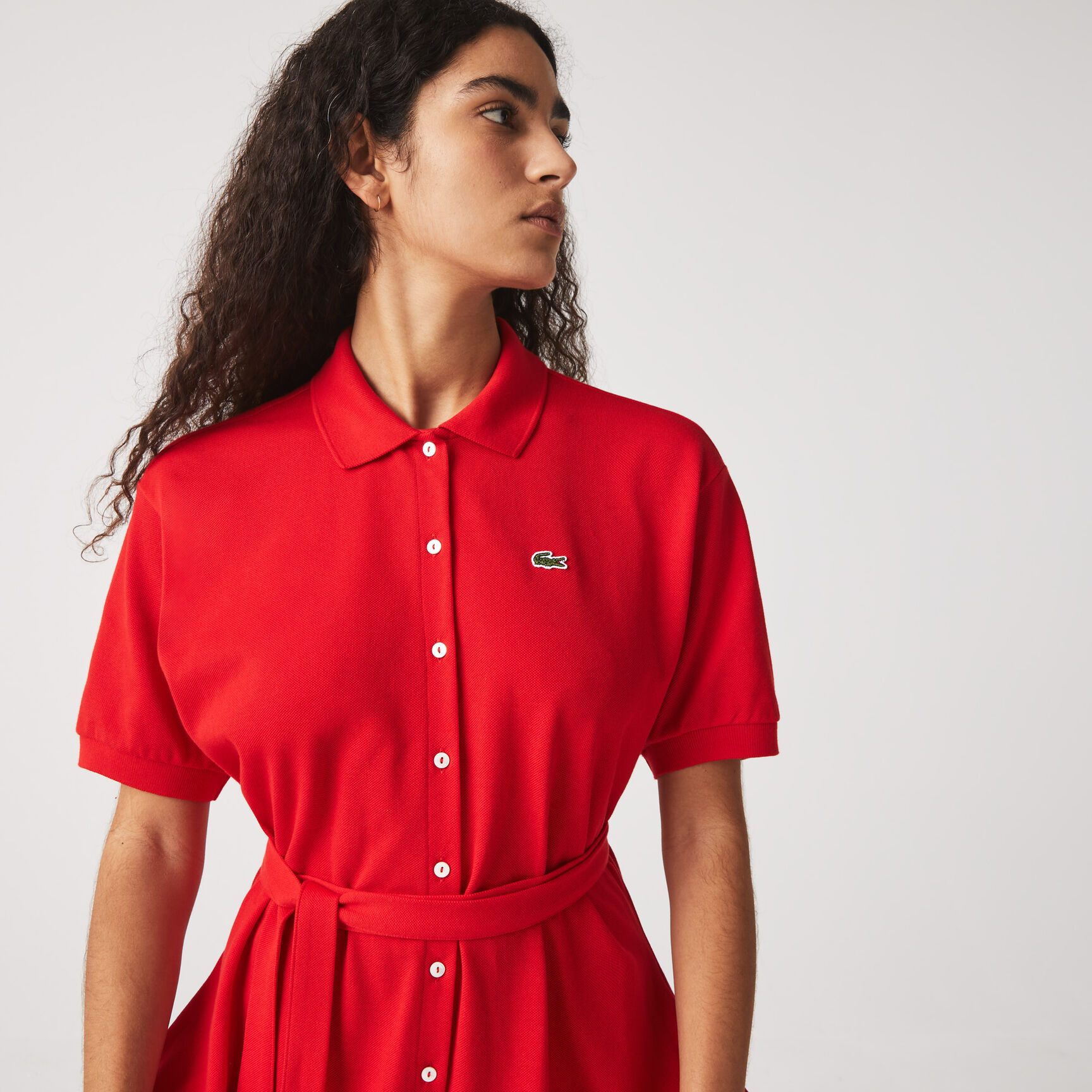 Women's Cotton Piqu&eacute; Belted Polo Dress