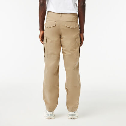 Straight Fit Cotton Cargo Pants
