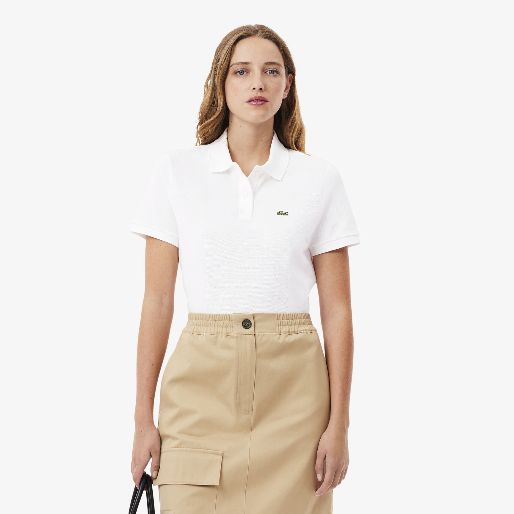 Women's Lacoste Regular Fit Soft Cotton Petit Pique Polo Shirt Women's Lacoste Regular Fit Soft Cotton Petit Pique Polo Shirt