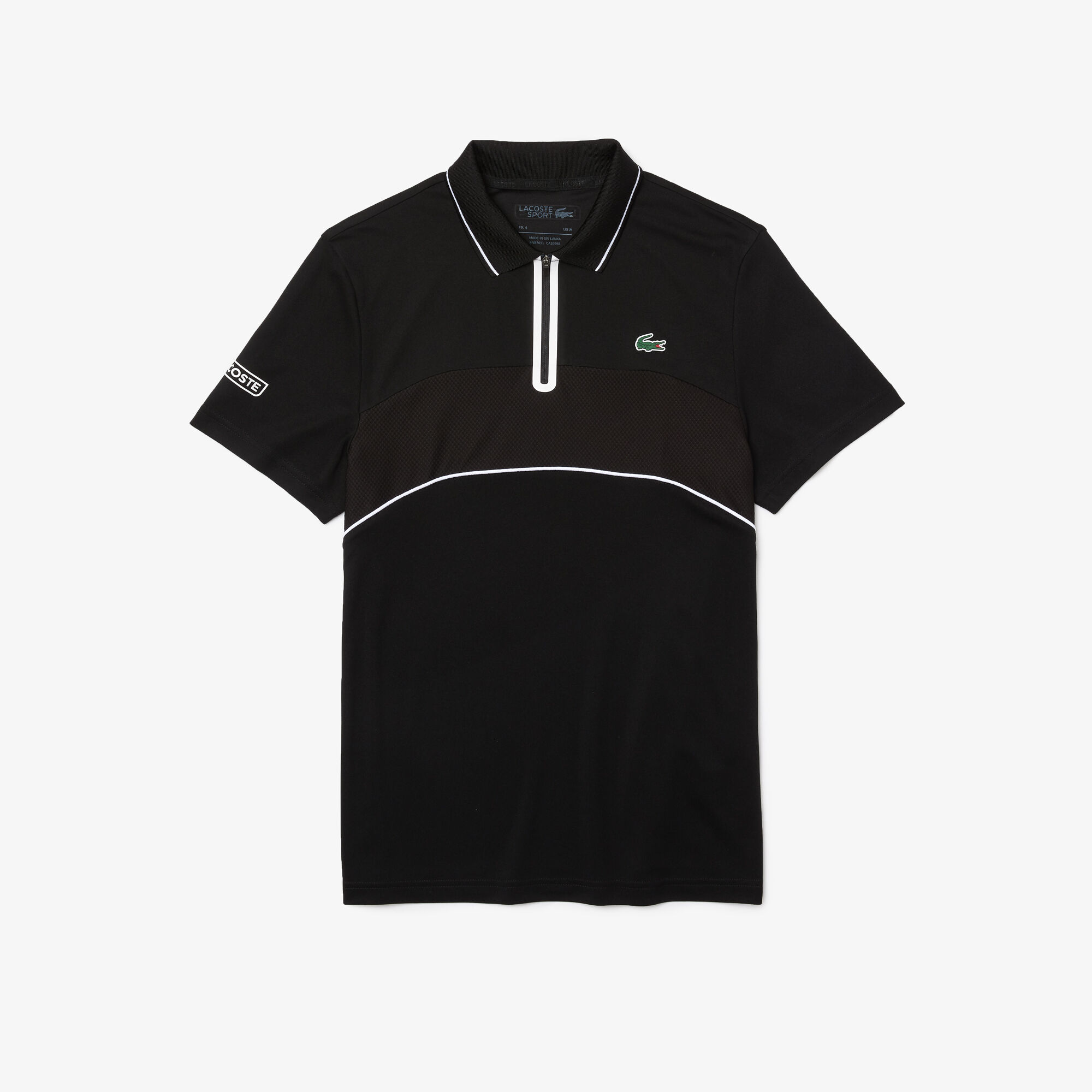 Buy Men s Lacoste SPORT Breathable Resistant Pique Zip Tennis Polo Shirt Lacoste SA