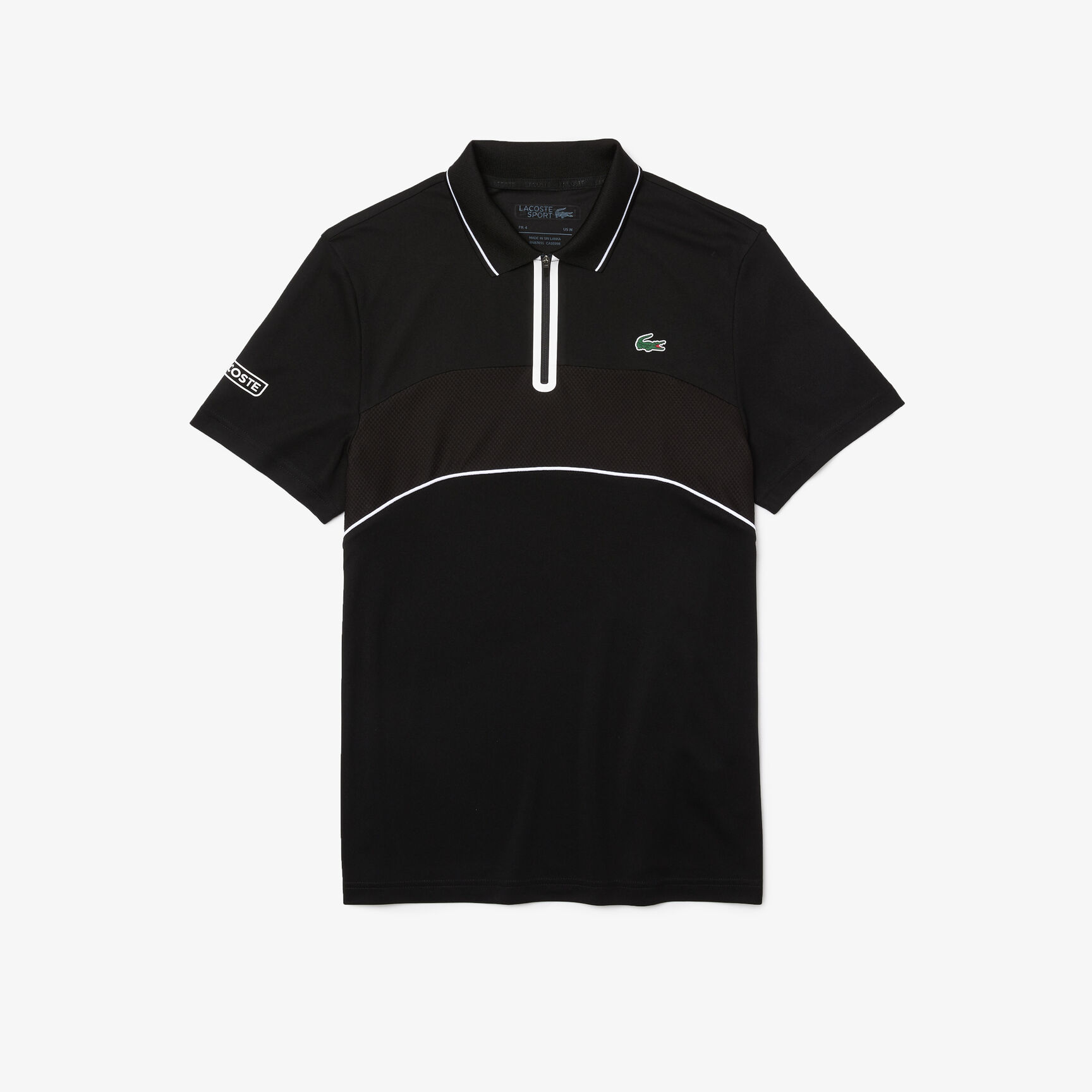 Men’s Lacoste SPORT Breathable Resistant Piqué Zip Tennis Polo Shirt Men’s Lacoste SPORT Breathable Resistant Piqué Zip Tennis Polo Shirt