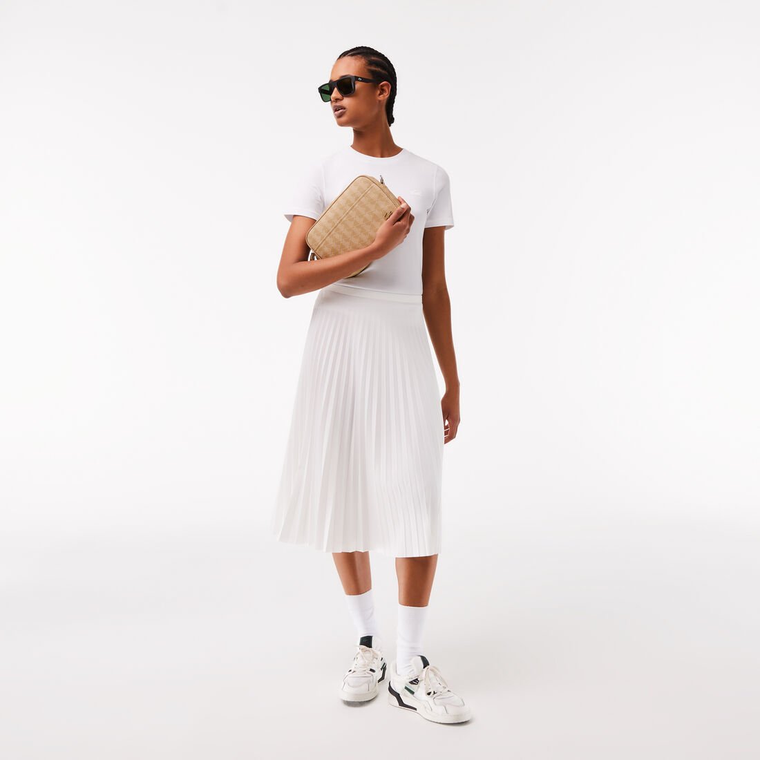 حقيبة كروس لاكوست بسحّاب ونقشة شعار الماركة للنساء حقيبة كروس لاكوست بسحّاب ونقشة شعار الماركة للنساء