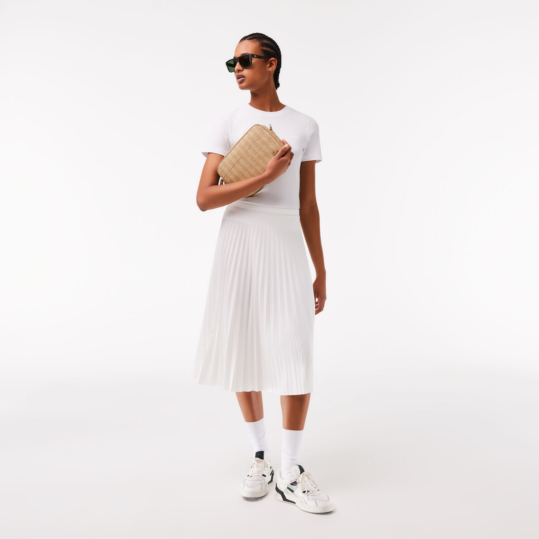 حقيبة كروس لاكوست بسحّاب ونقشة شعار الماركة للنساء حقيبة كروس لاكوست بسحّاب ونقشة شعار الماركة للنساء