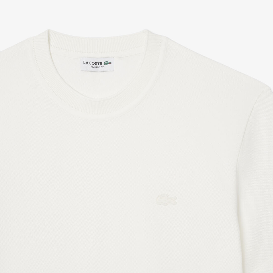 Ribbed Neck Petit Pique T-shirt Ribbed Neck Petit Pique T-shirt