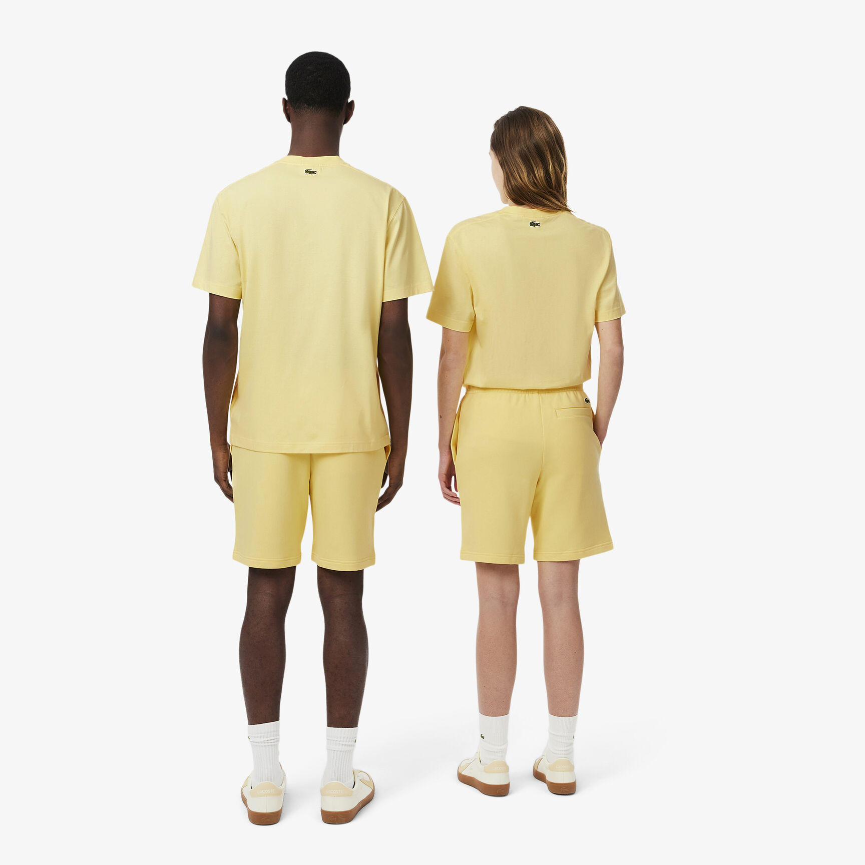 Printed cotton fleece shorts