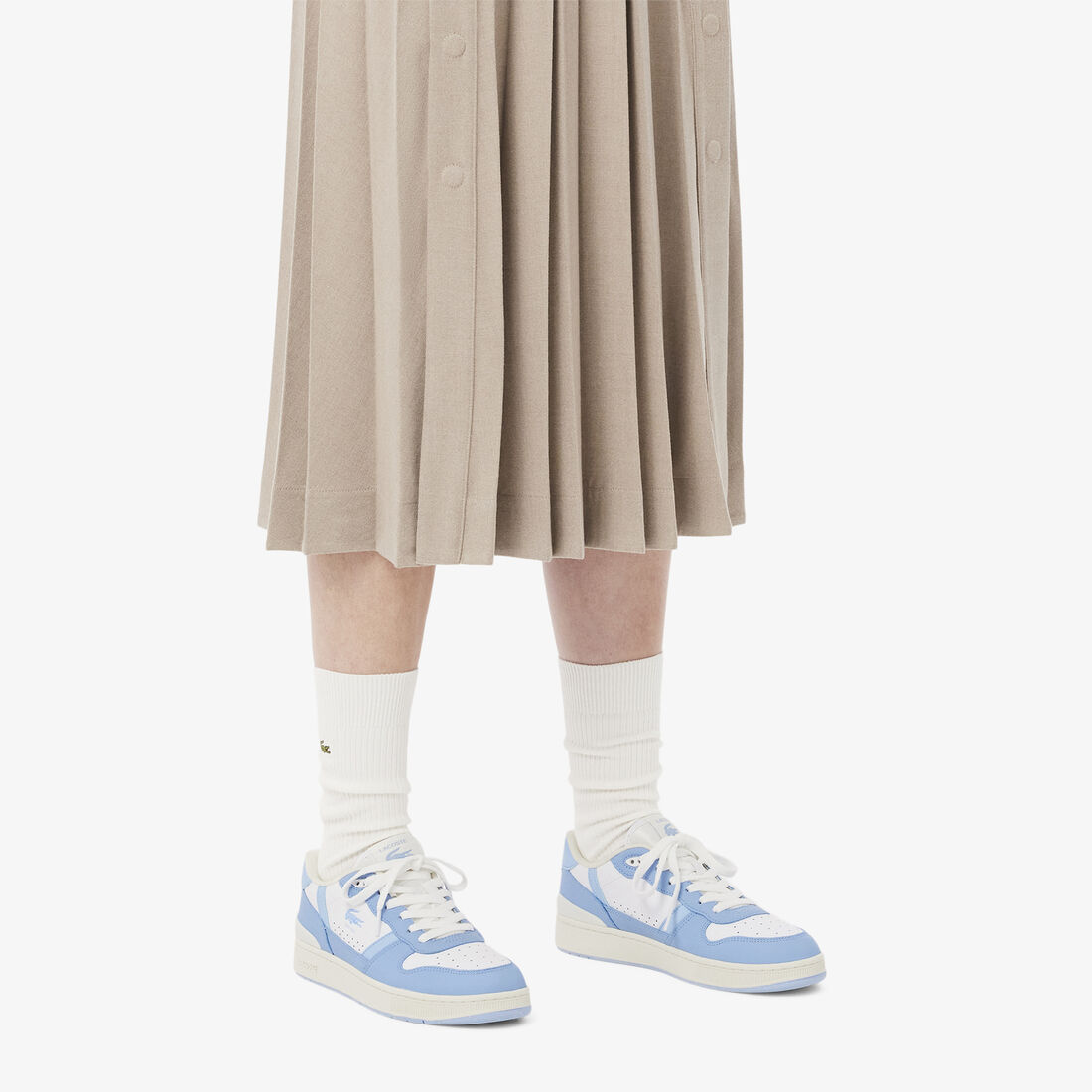 Women's T-Clip Set Leather Sneakers Women's T-Clip Set Leather Sneakers