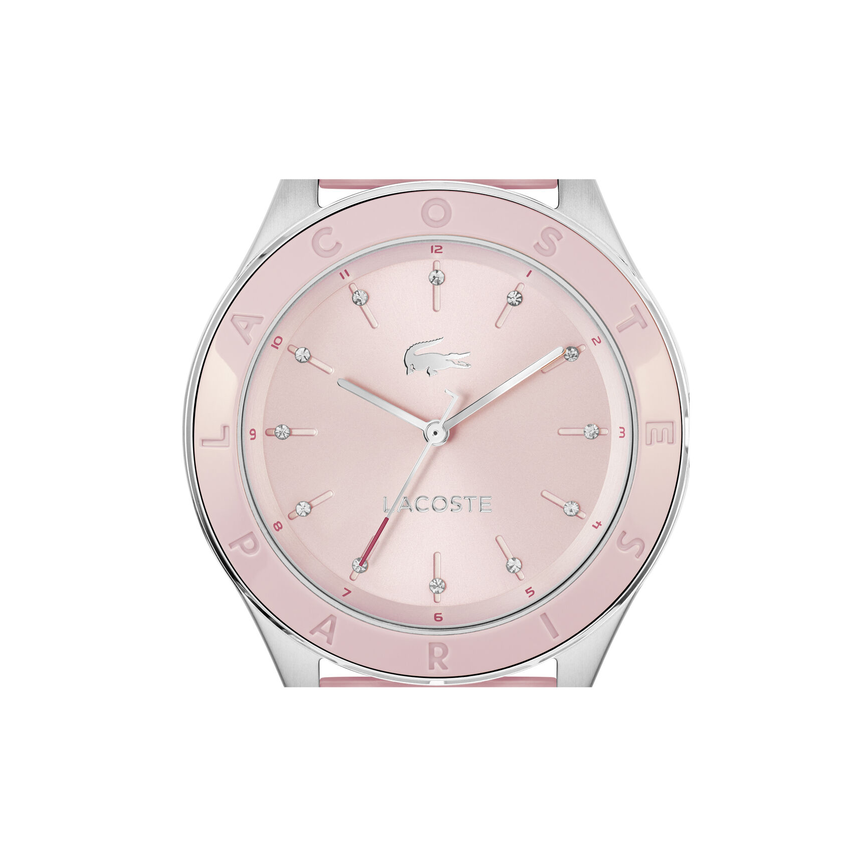 ساعة سيليكون وردية للنساء