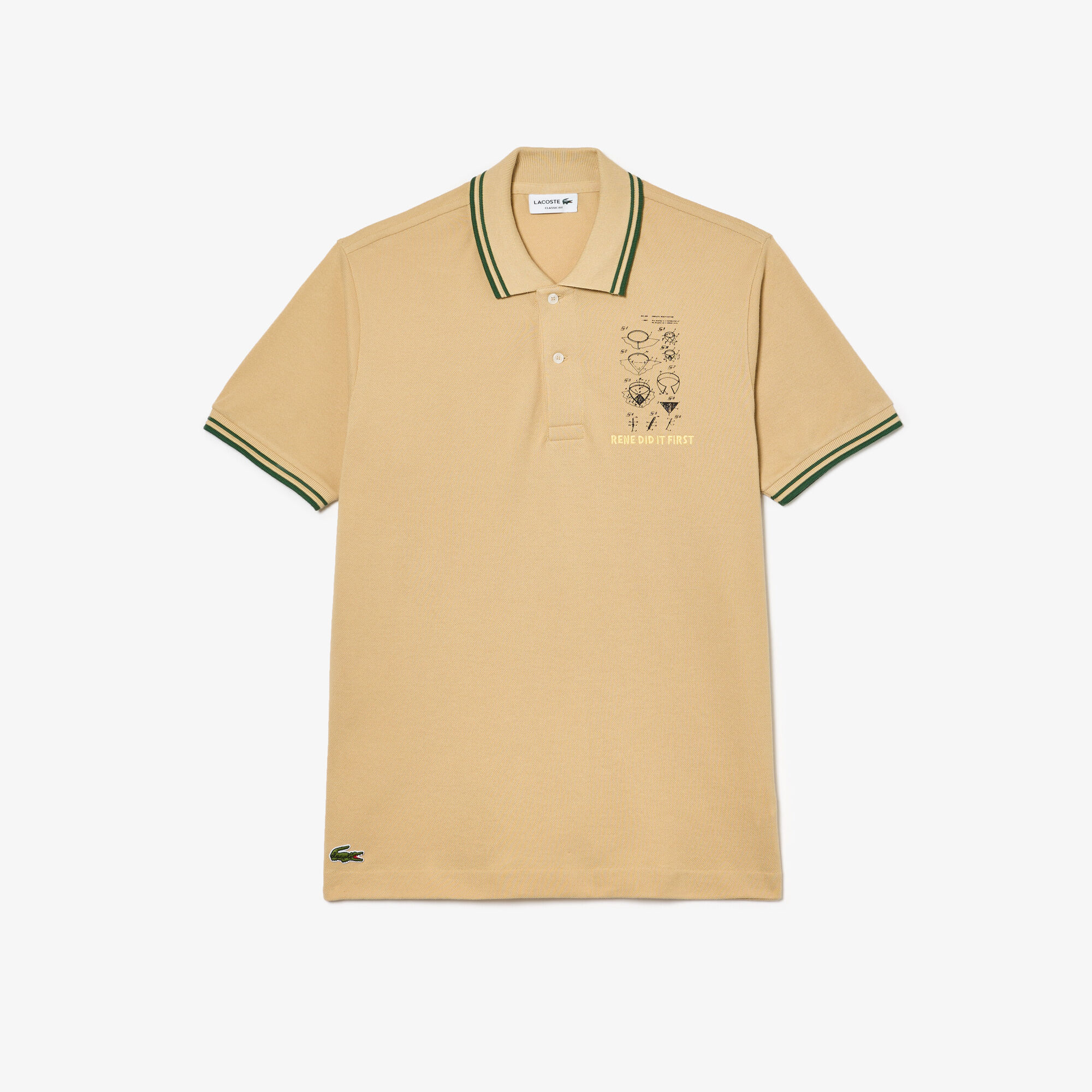 Gold lacoste shirt hot sale