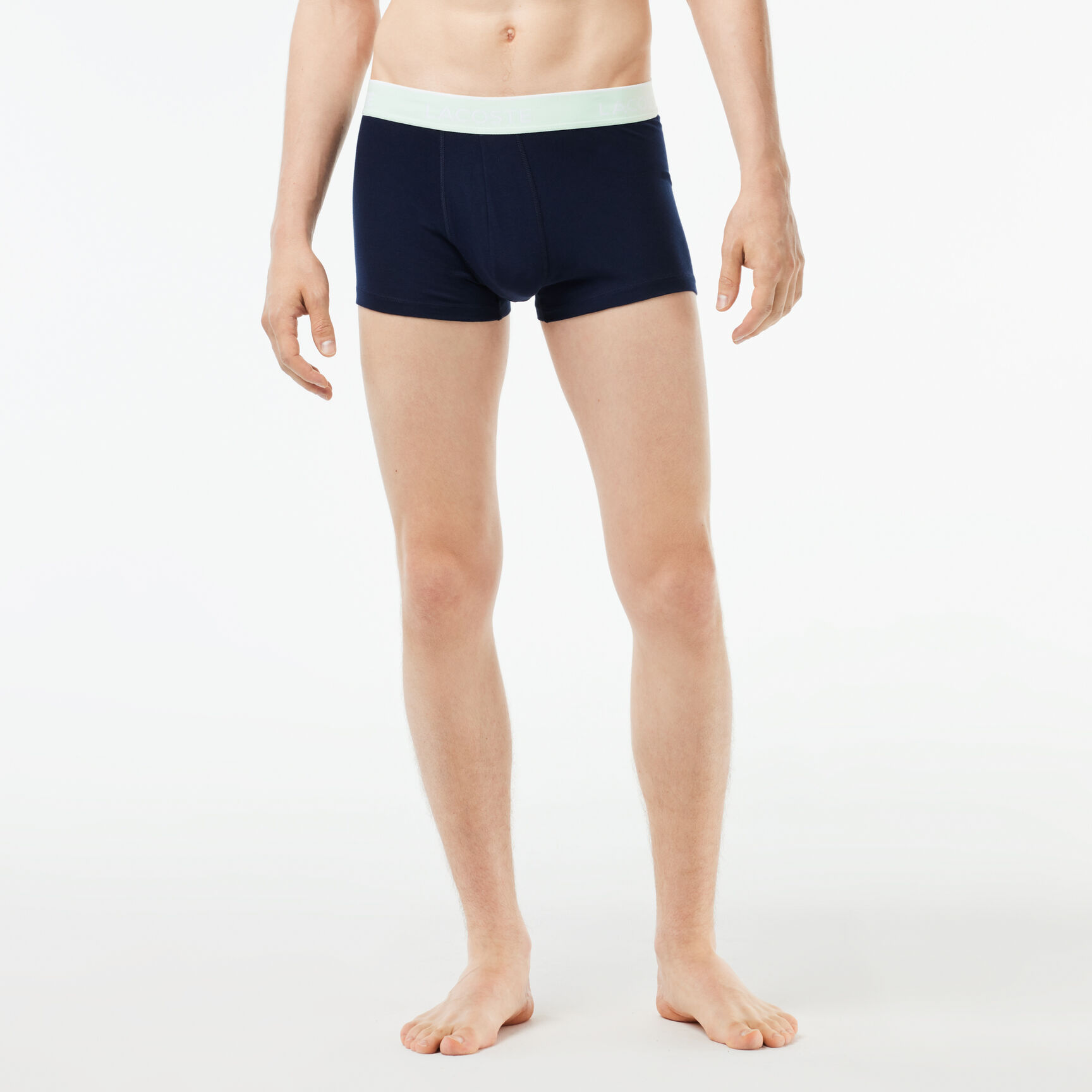 Pack Of 3 Navy Casual Trunks With Contrasting Waistband Pack Of 3 Navy Casual Trunks With Contrasting Waistband