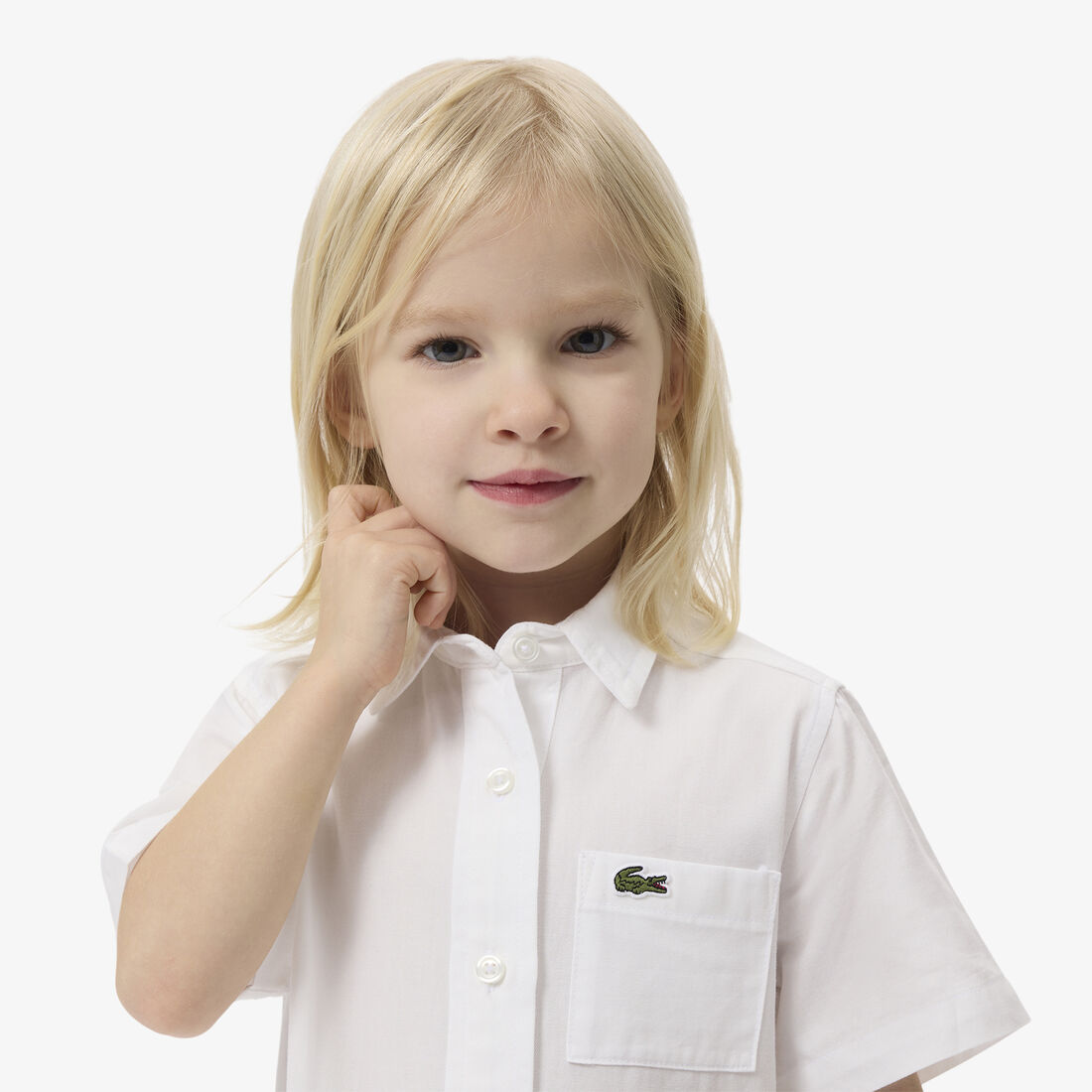 فستان قميص بتنورة من قماش البوبلين المطوي فستان قميص بتنورة من قماش البوبلين المطوي