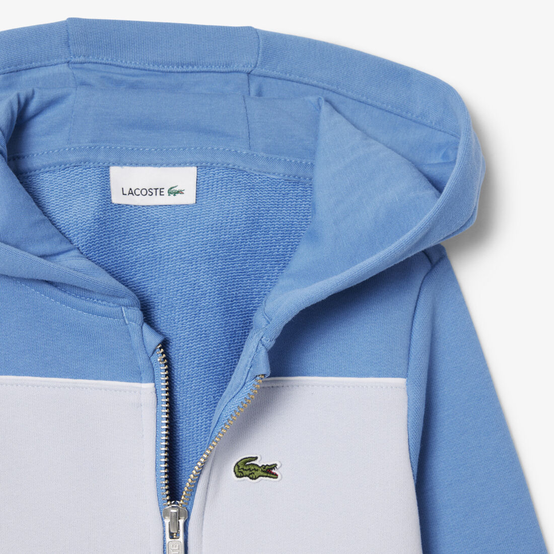 lacoste colorblock zipped hoodie