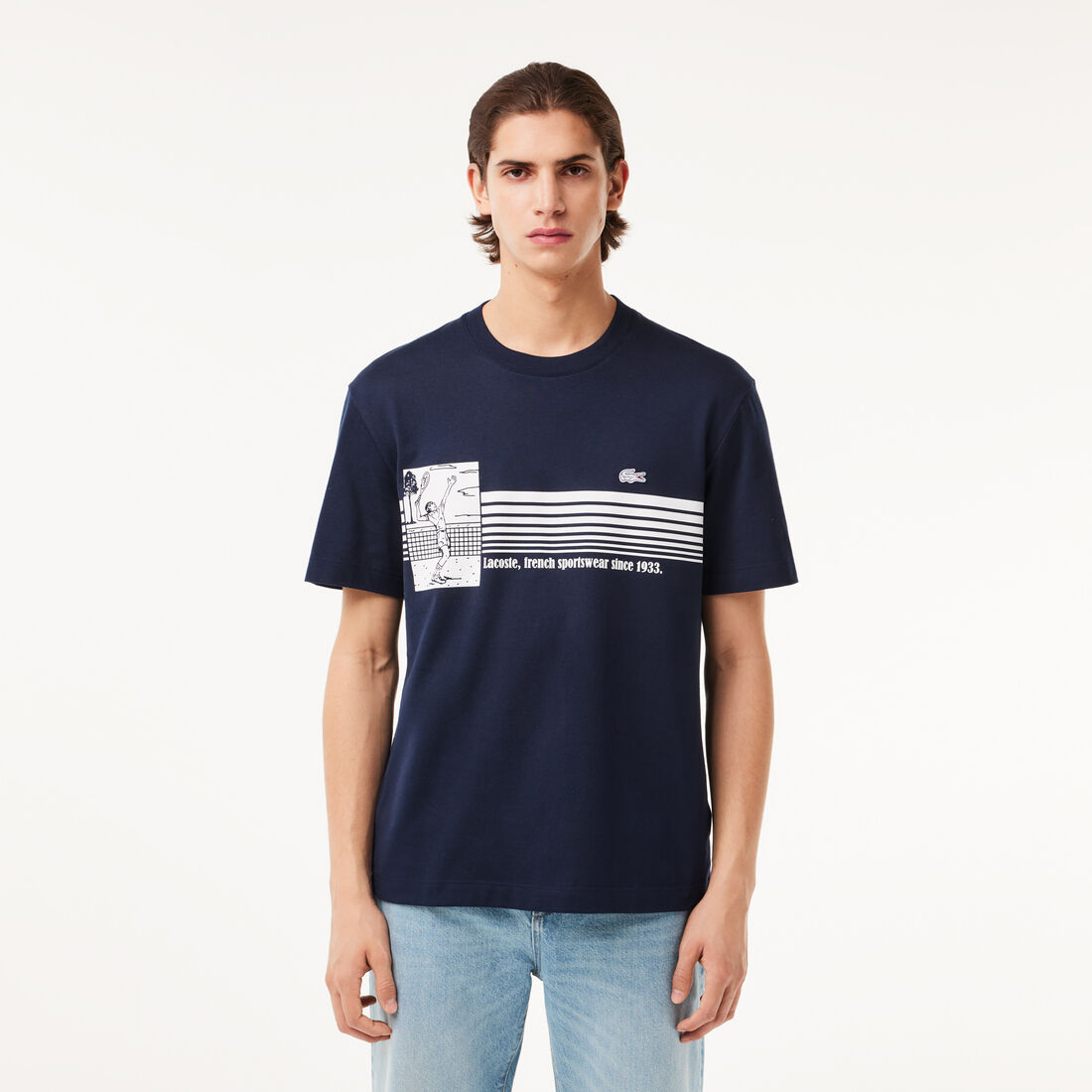 French Made Tennis Print Heavy T-shirt