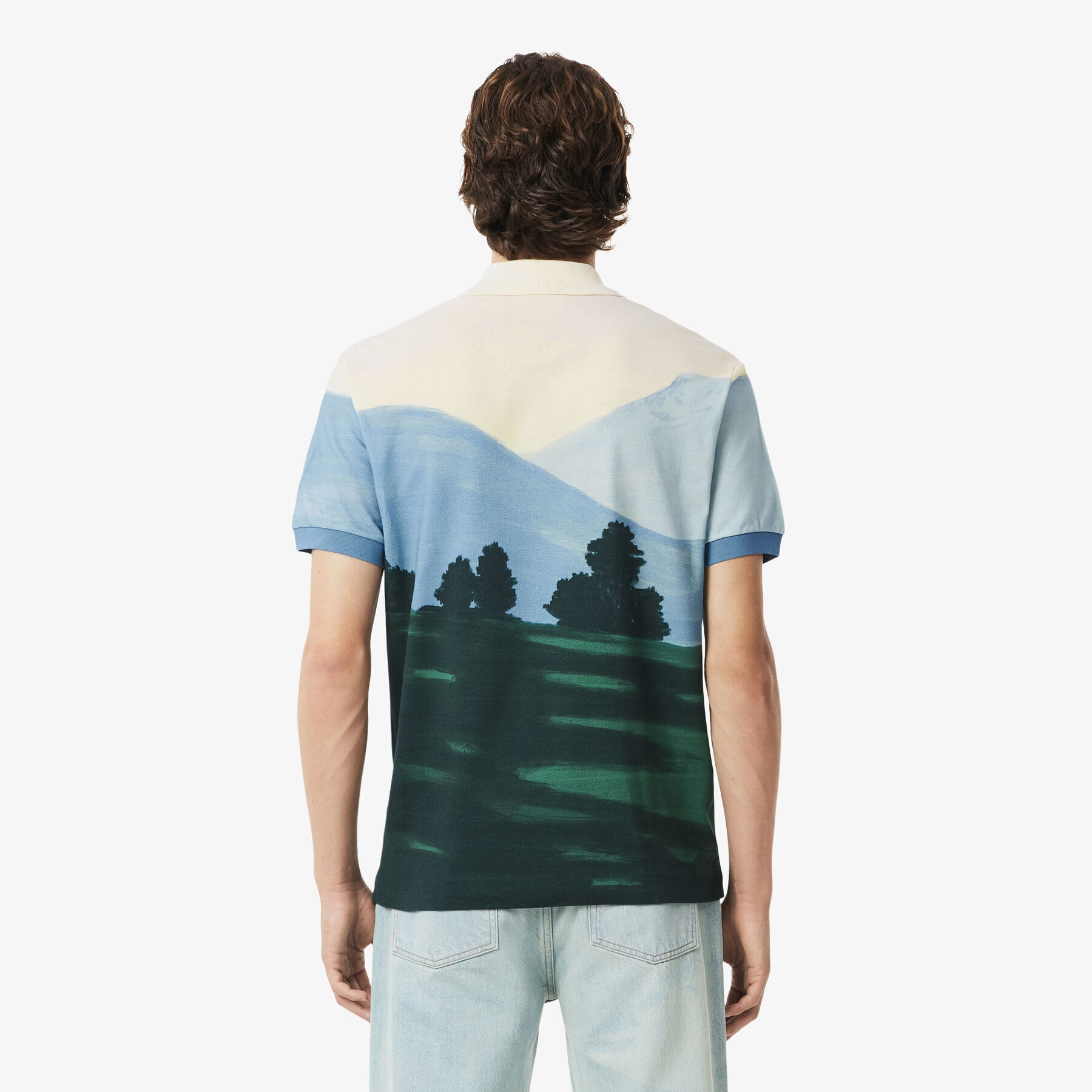 Classic Fit Printed Petit Pique Polo Shirt lacoste classic fit printed petit pique polo shirt