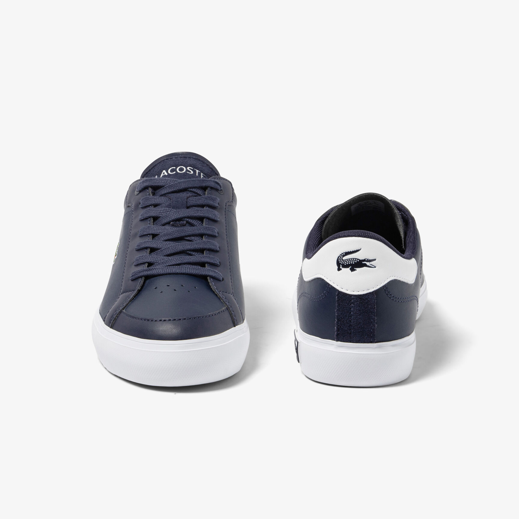 Men's Lacoste Powercourt Leather Colour Block Trainers Men's Lacoste Powercourt Leather Colour Block Trainers