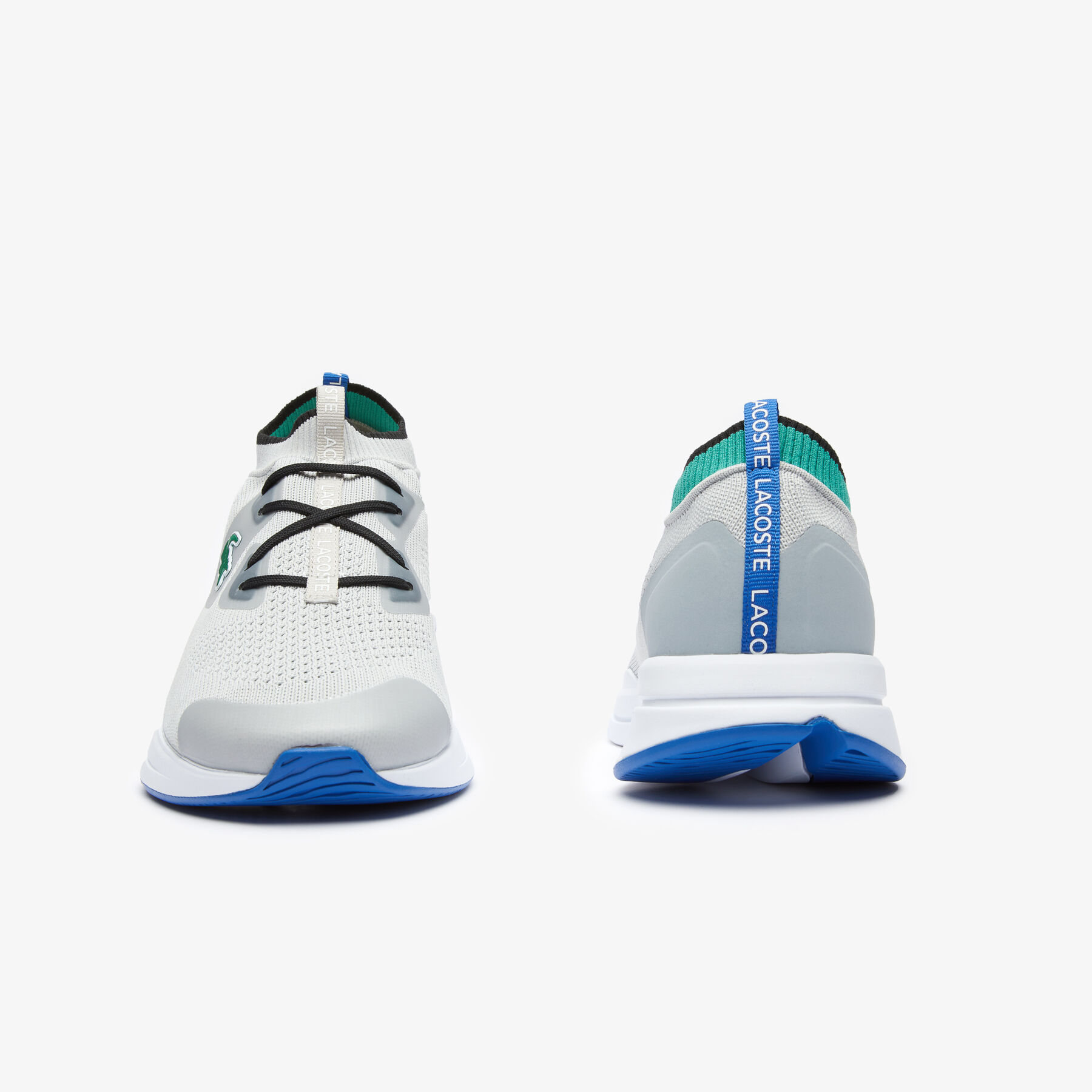 men s lacoste run spin knit textile sneakers